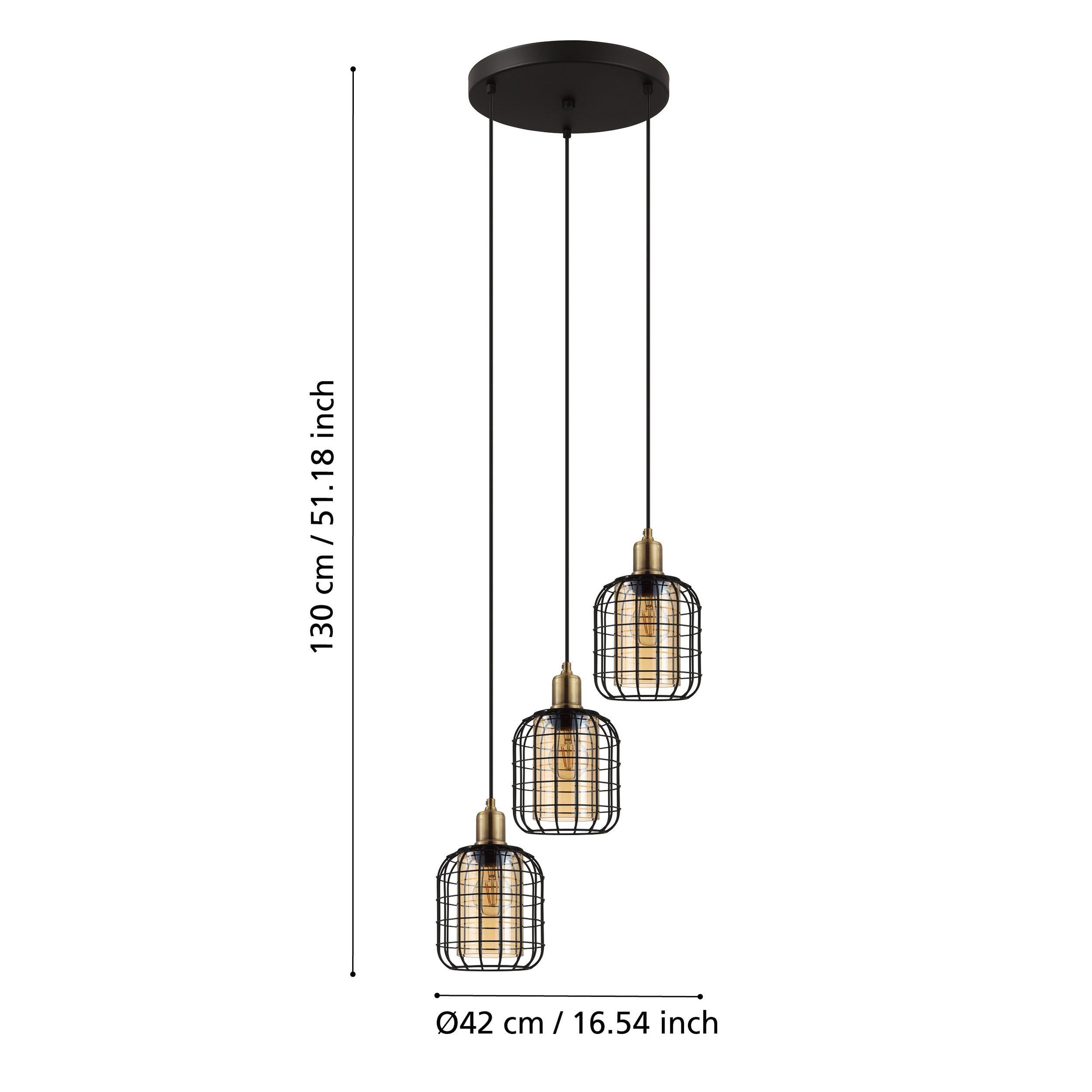 Suspension CHISLE noir Ø42,5 cm