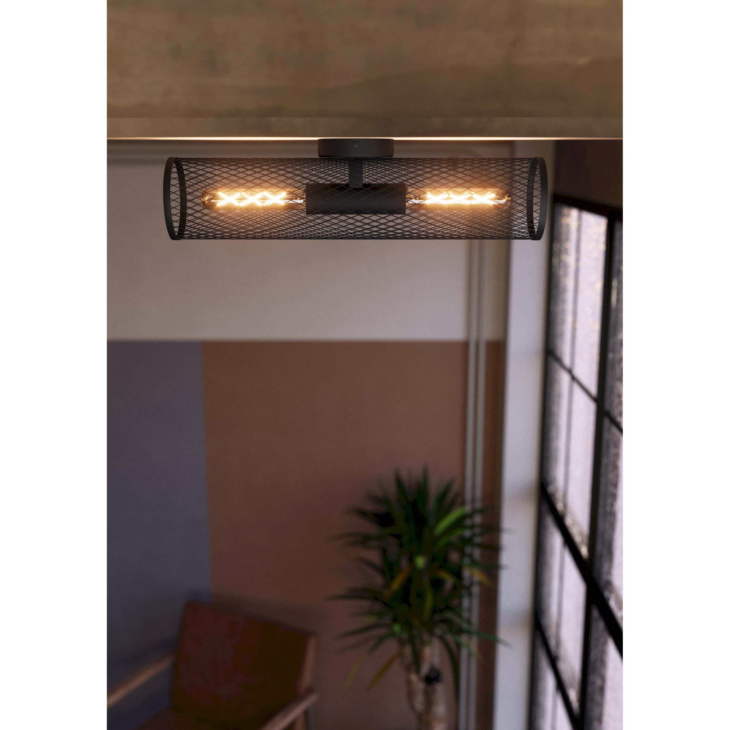 Plafonnier REDCLIFFE noir L108cm