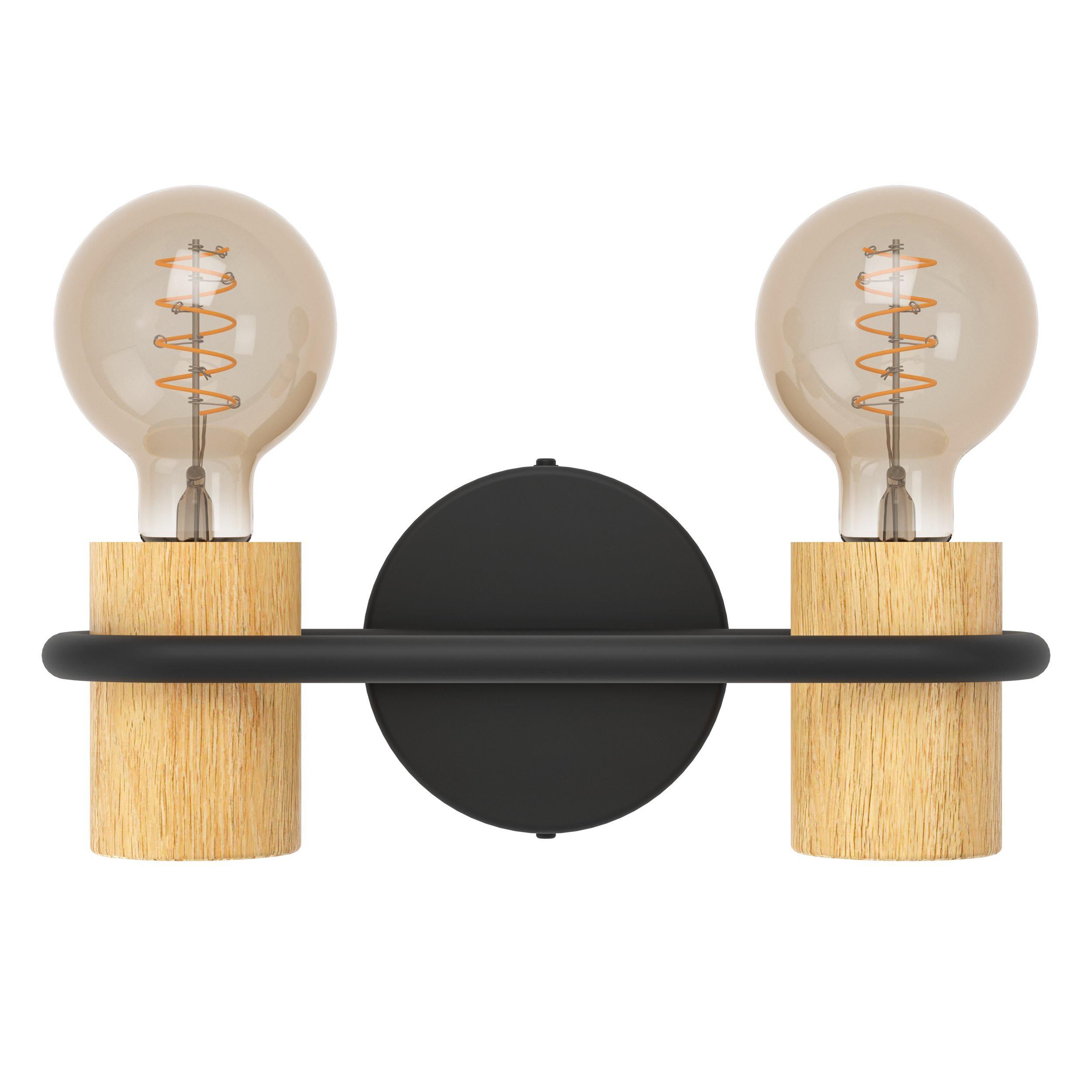 Applique CHIEVELEY bois/noir H9cm