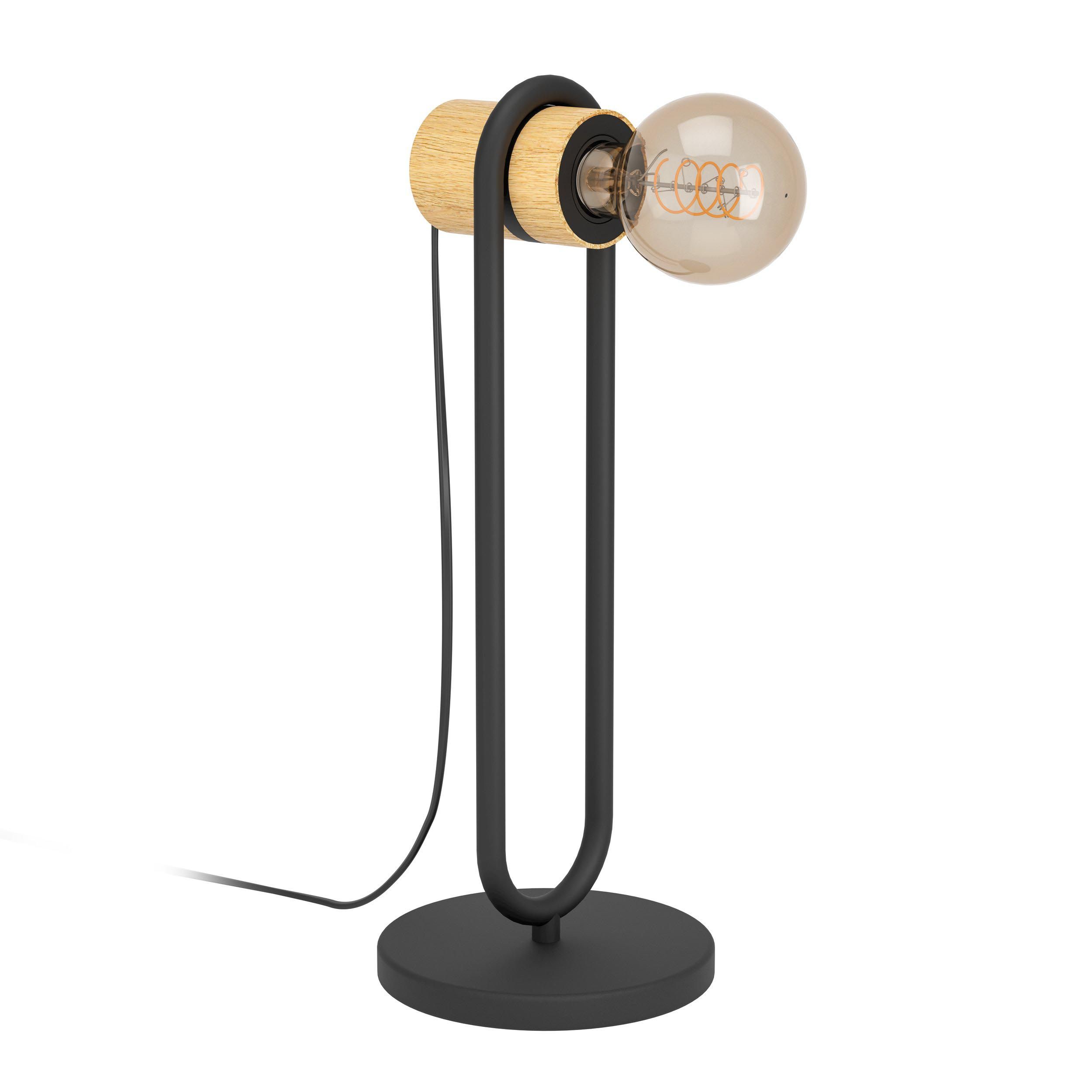 Lampe CHIEVELEY bois/noir H41cm