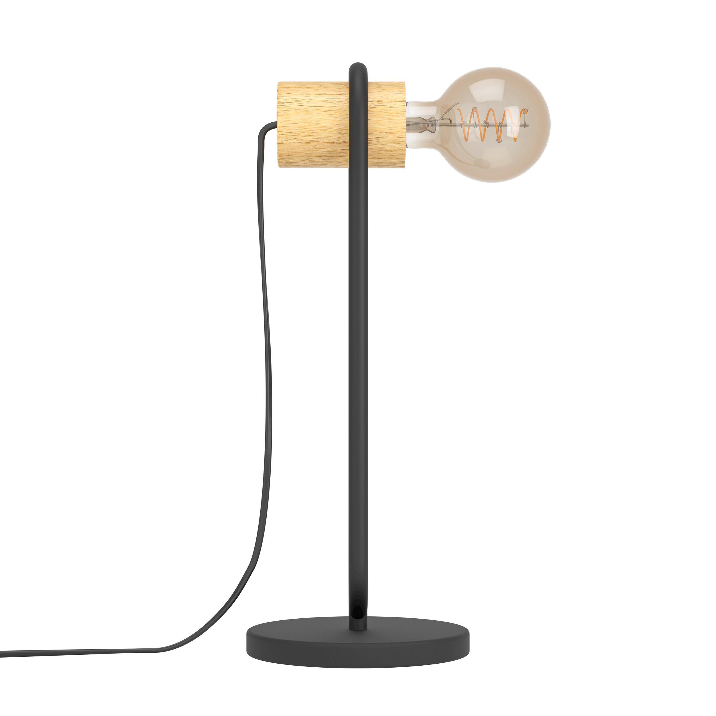 Lampe CHIEVELEY bois/noir H41cm