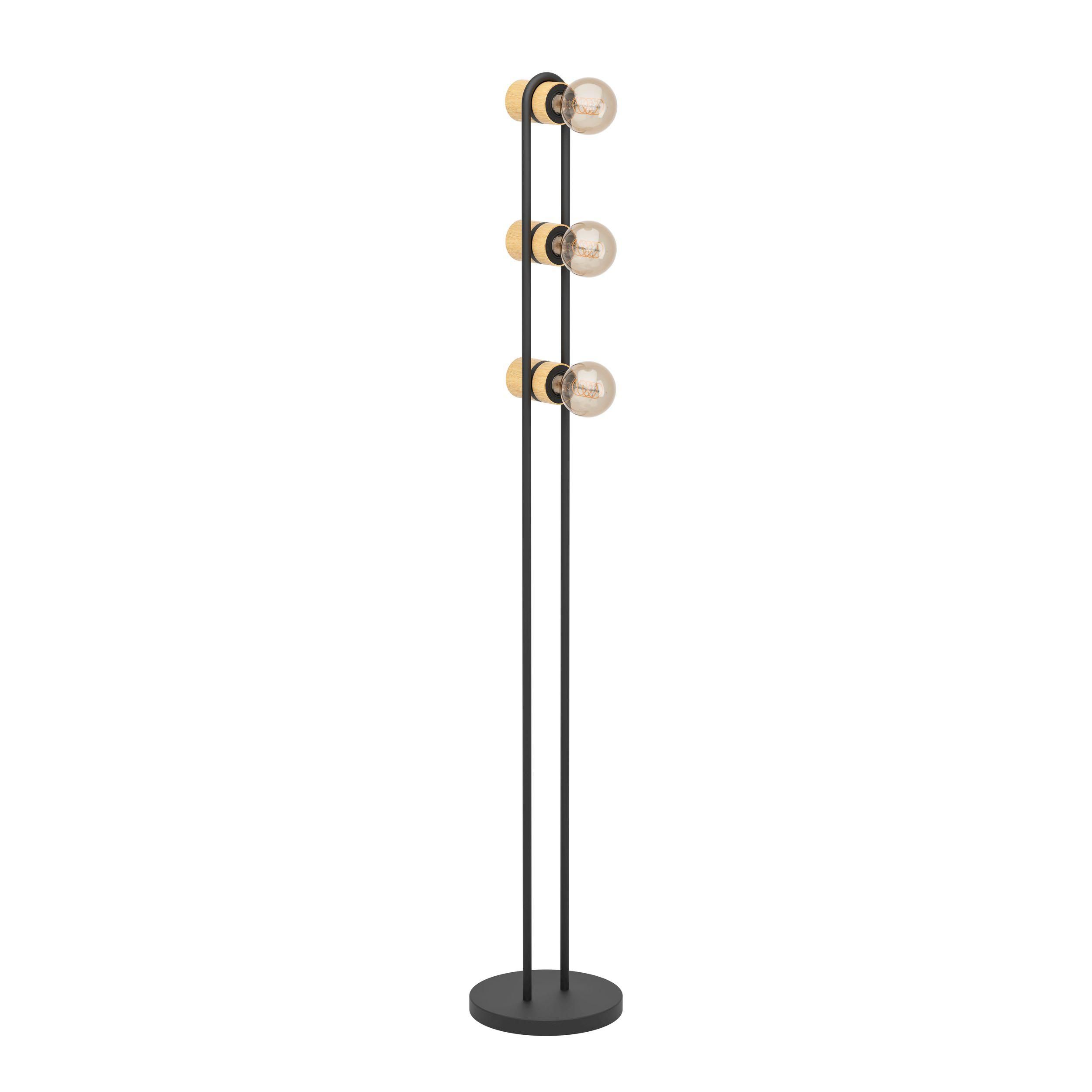 Lampadaire CHIEVELEY  bois/noir H140,5cm