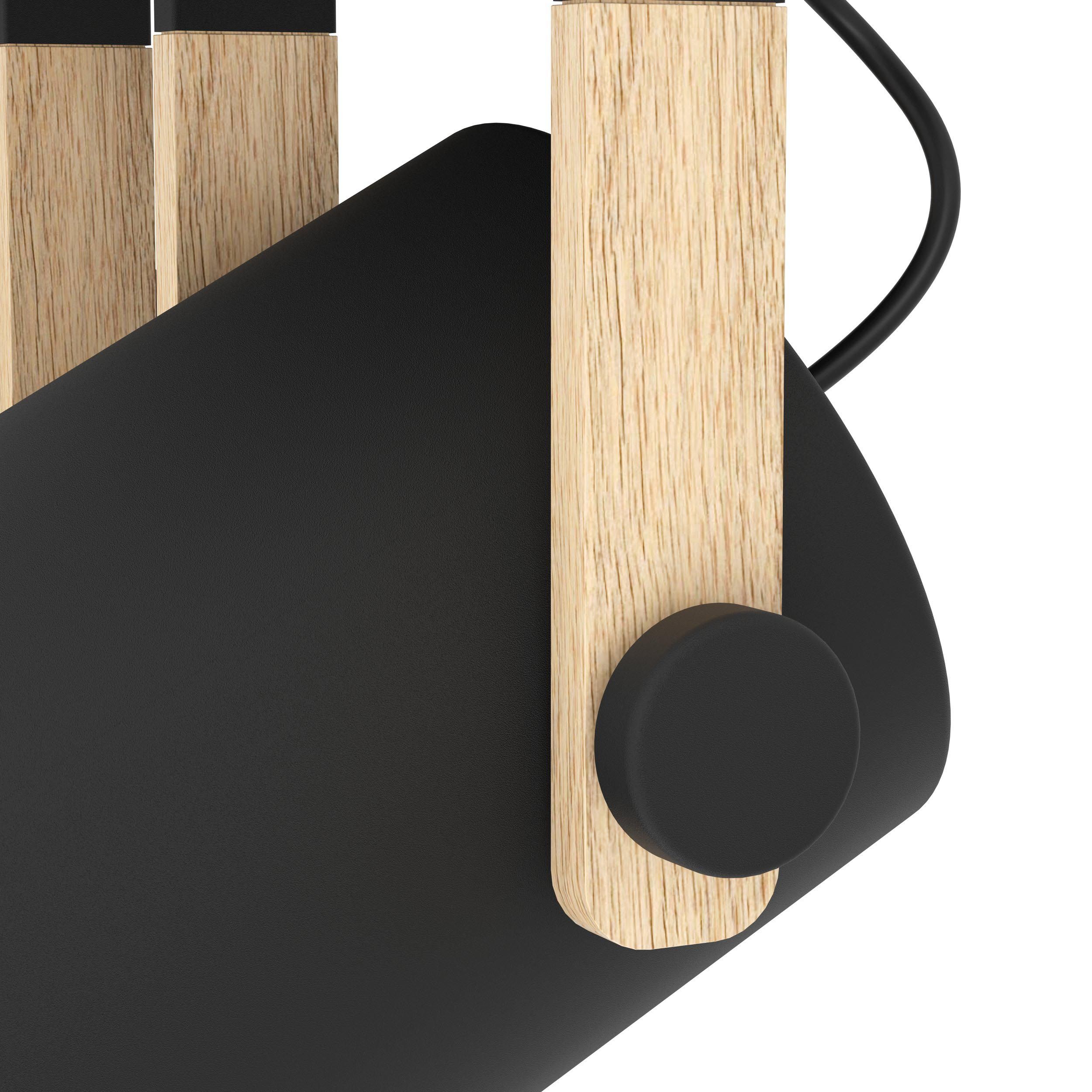 Plafonnier bois noir HORNWOOD E27 4X28W
