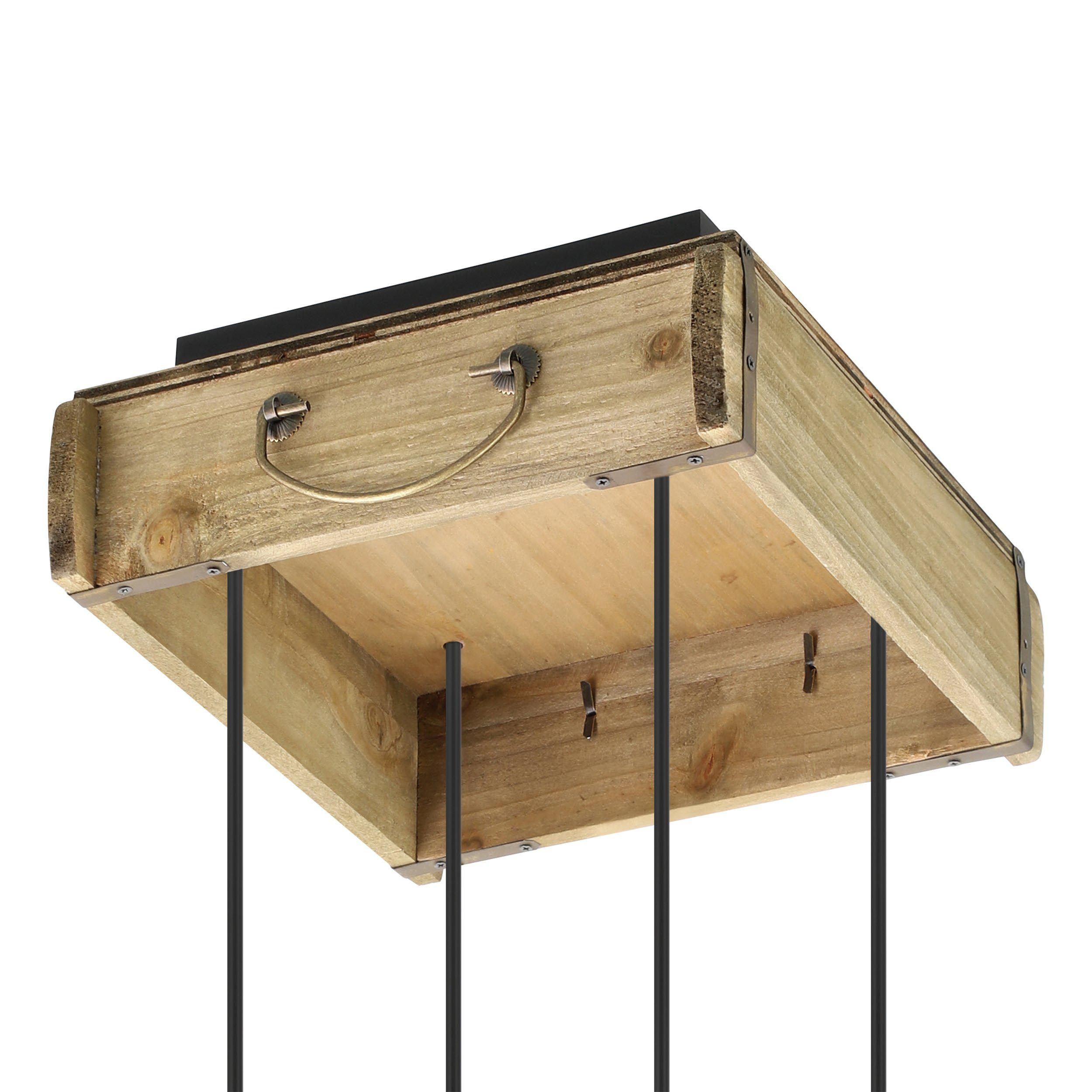 Suspension WOOTTON naturel/noir L28cm