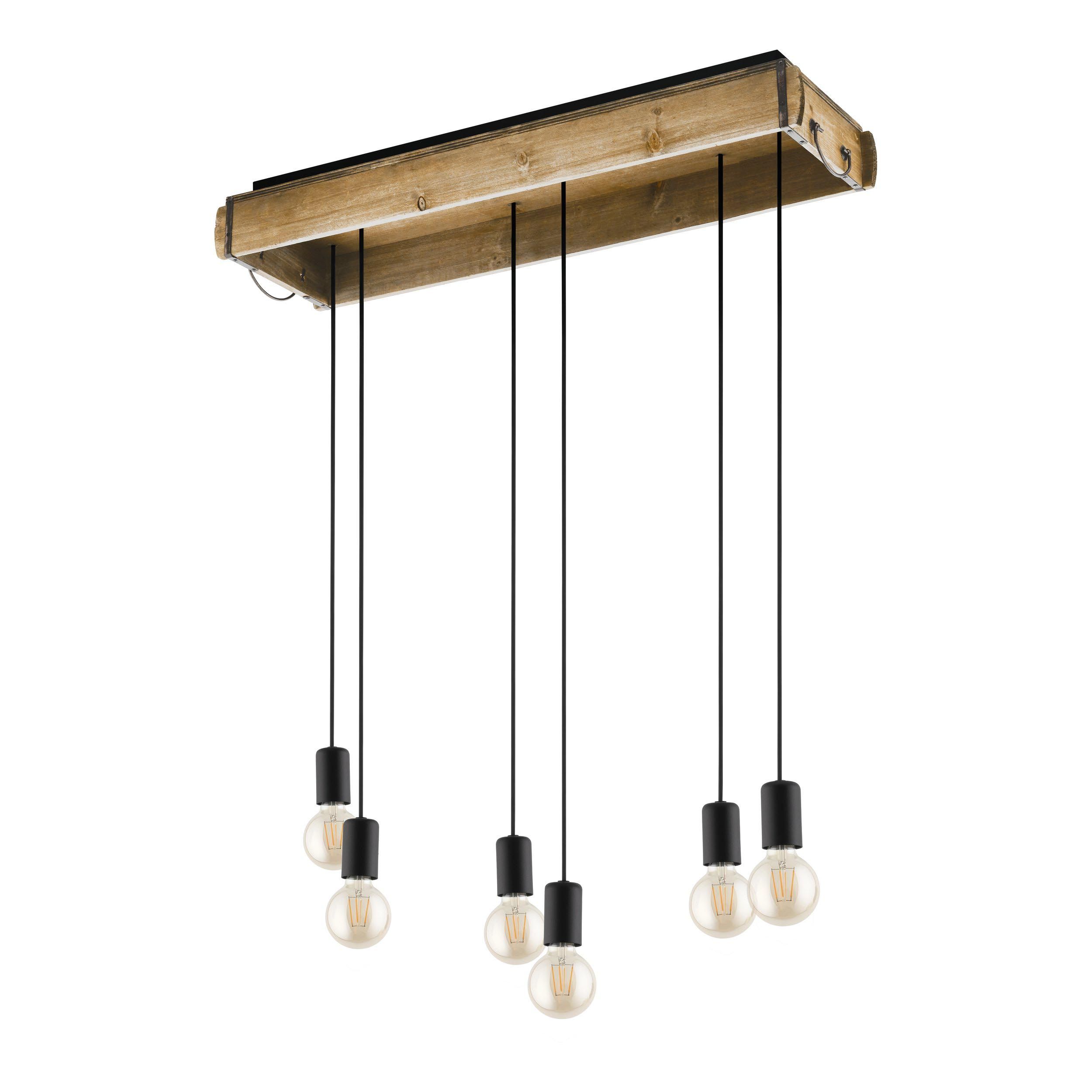 Suspension WOOTTON naturel/noir L81cm
