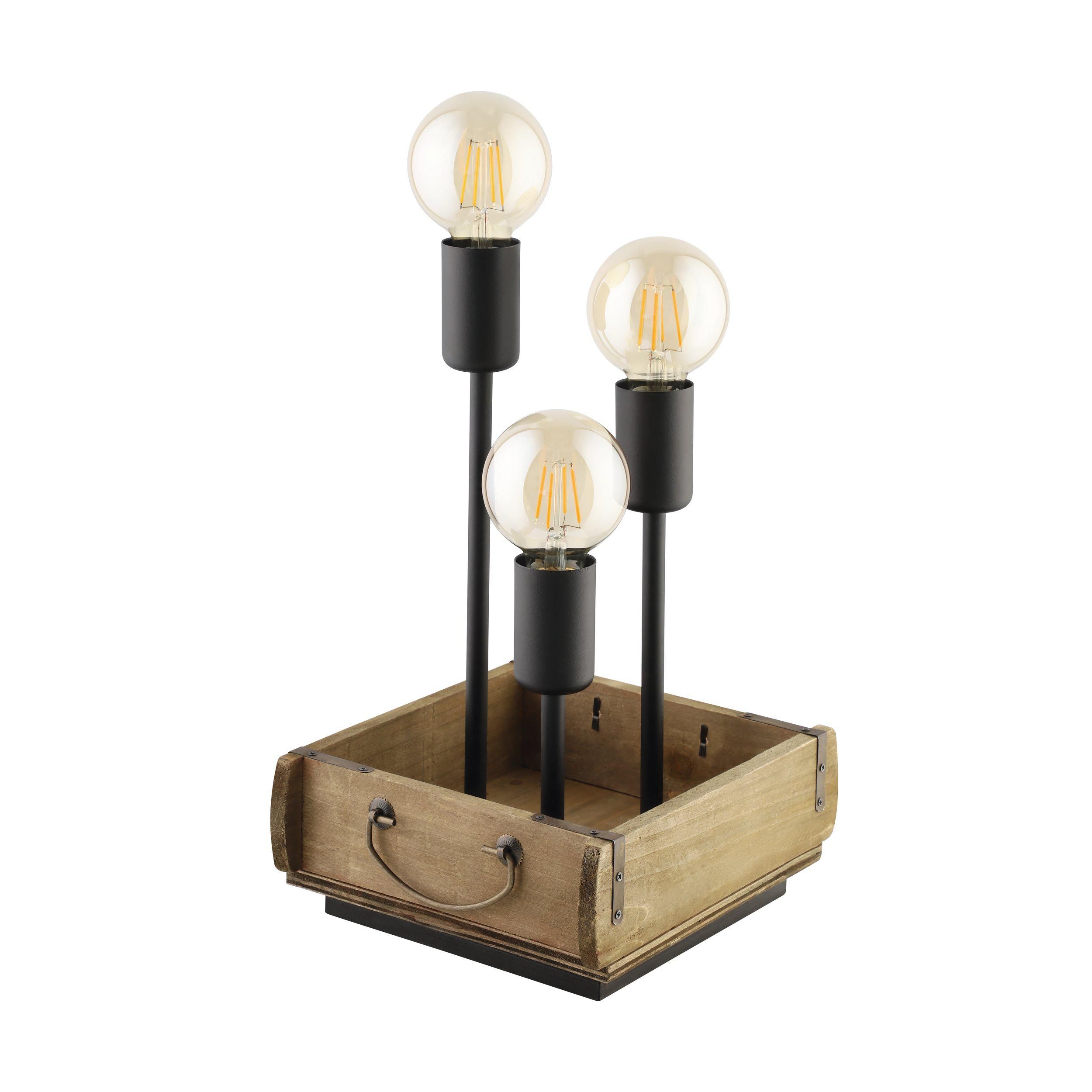 Lampe WOOTTON marron H37,5cm