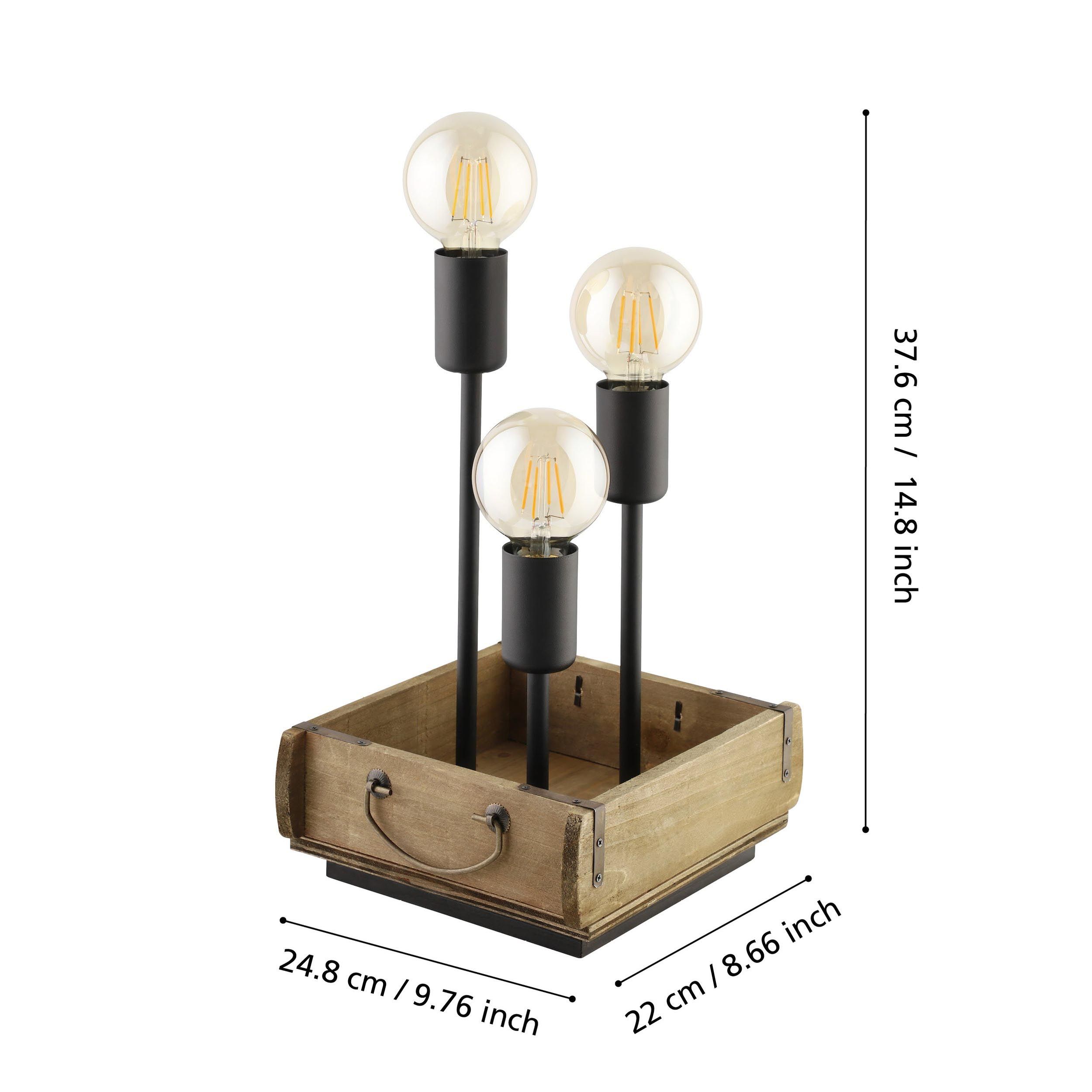 Lampe WOOTTON marron H37,5cm