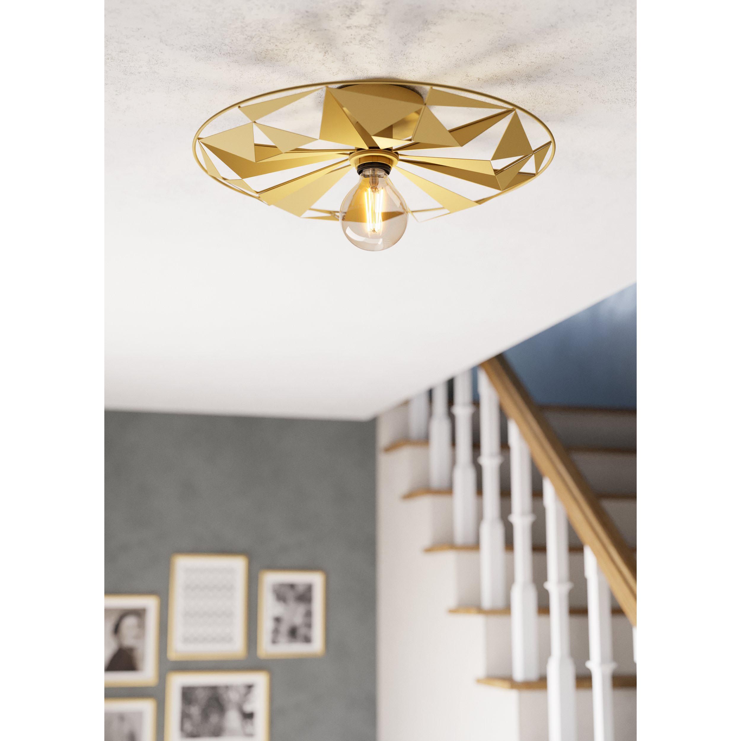 Plafonnier métal doré CASTANUELO H10CM E27 1X40W