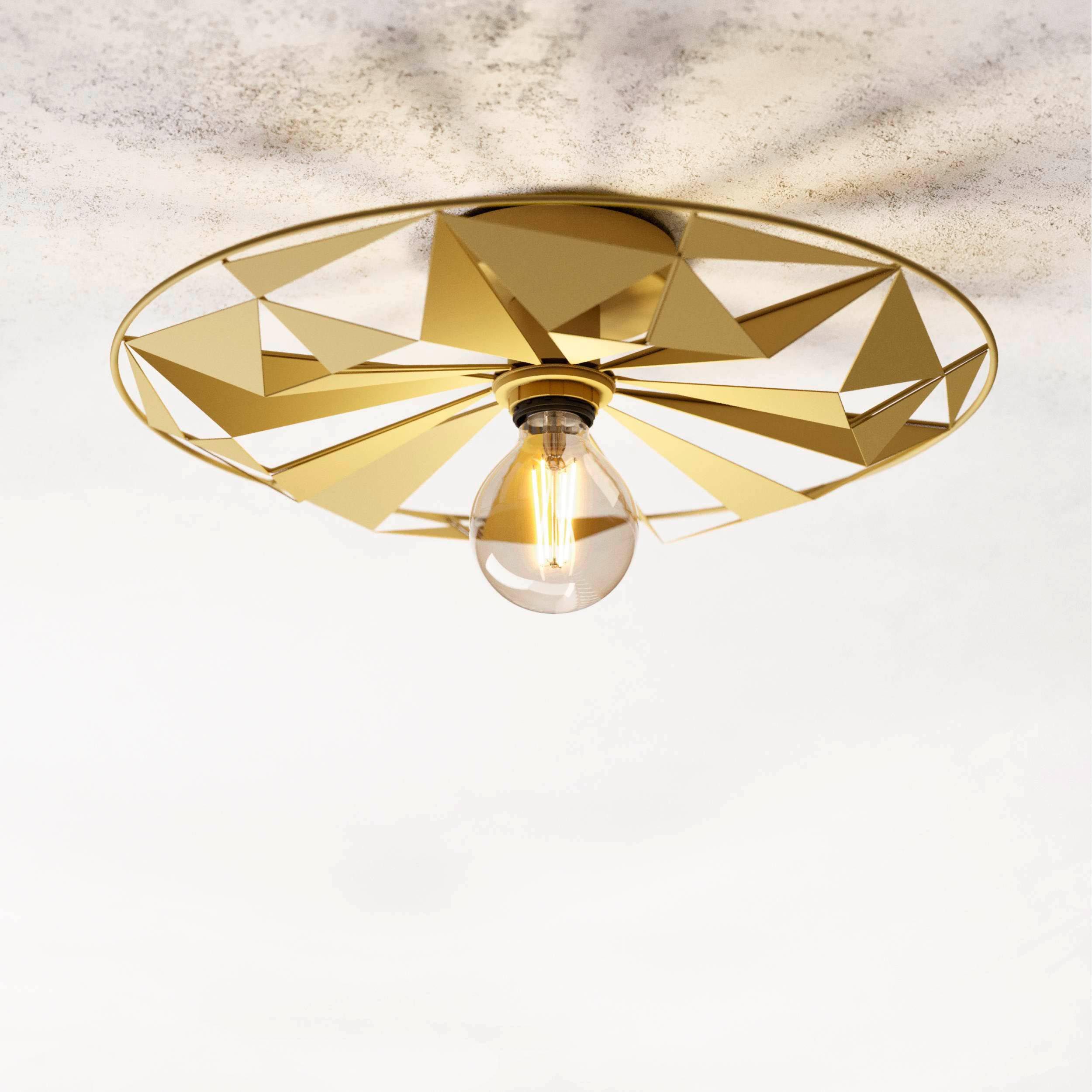 Plafonnier métal doré CASTANUELO H10CM E27 1X40W