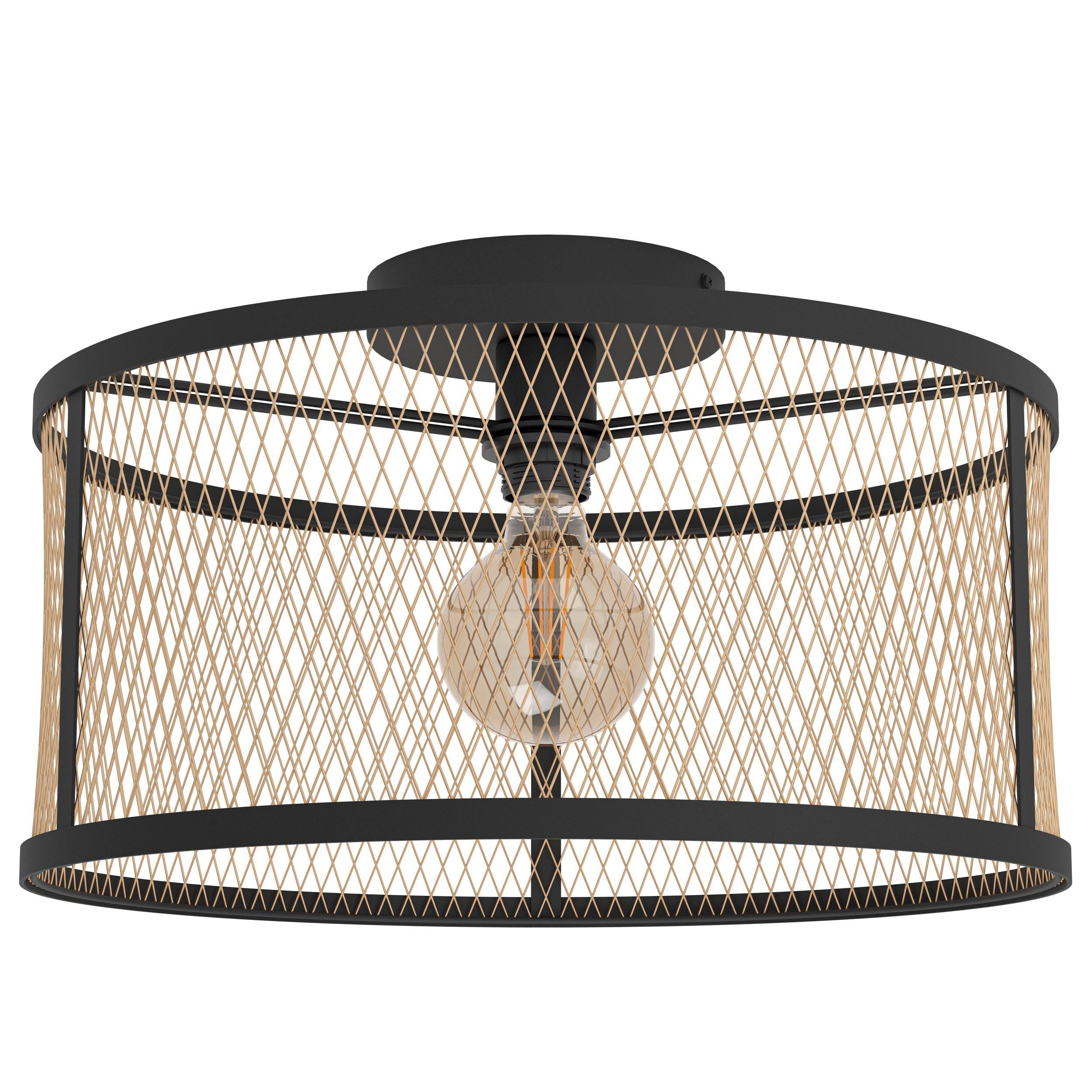 Plafonnier DELLOW noir Ø45cm