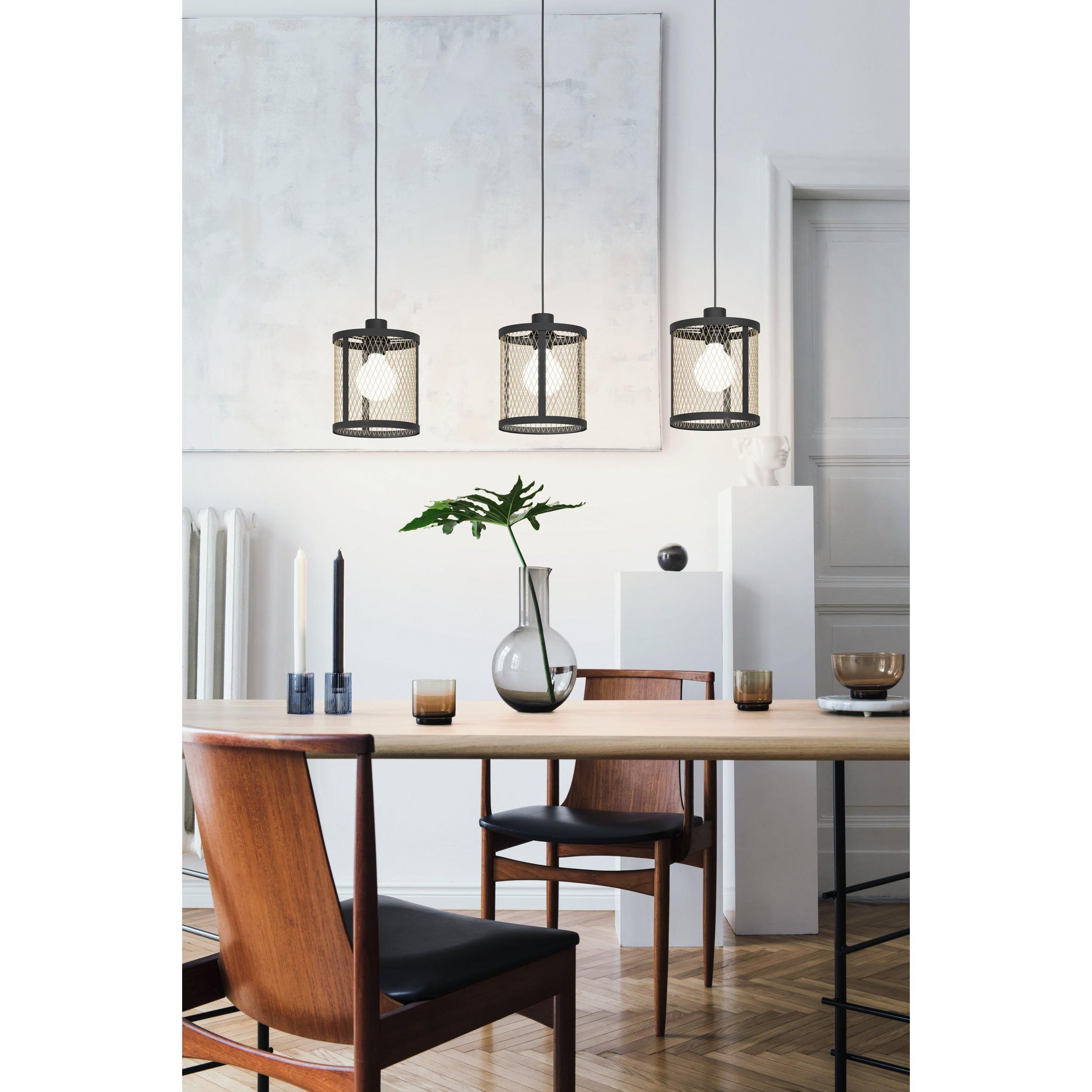 Plafonnier DELLOW doré/noir L88cm
