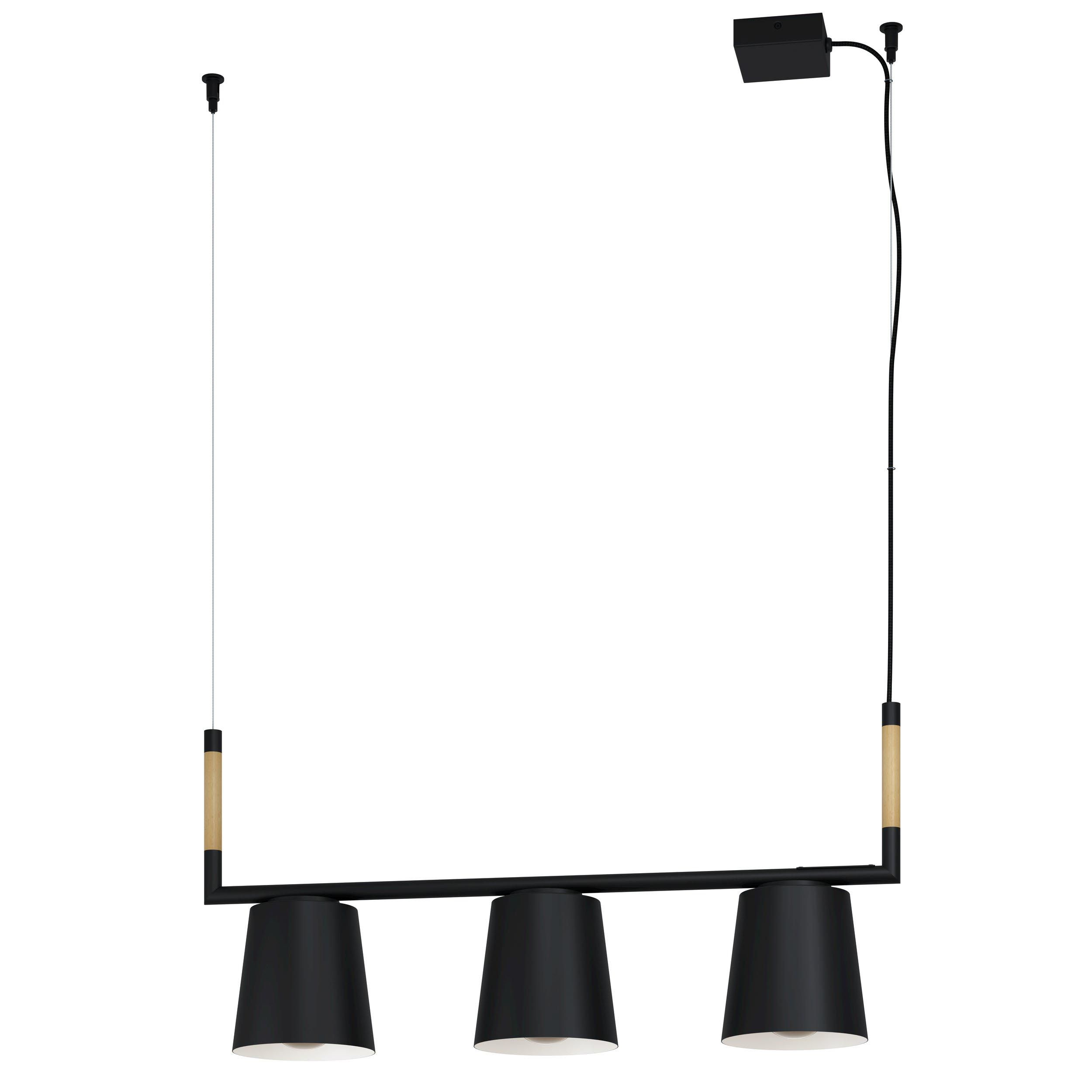 Suspension WOOTTON naturel/noir L78cm
