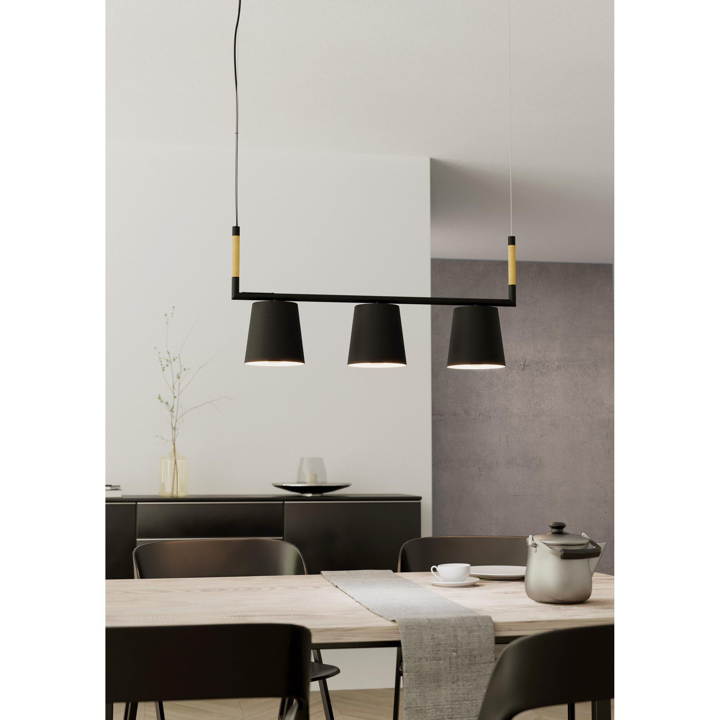 Suspension WOOTTON naturel/noir L78cm