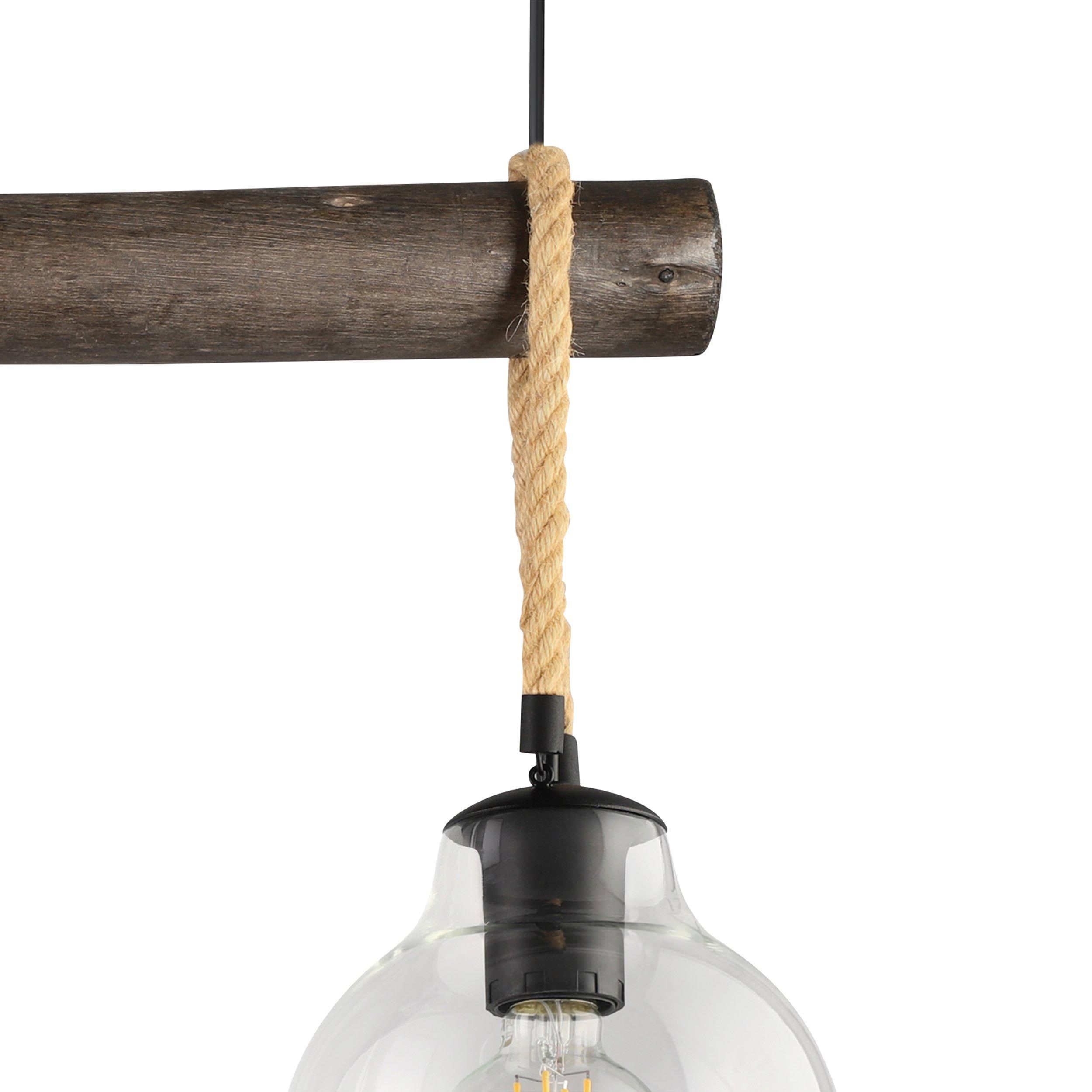 Suspension RODING noir/verres transaprents L88cm