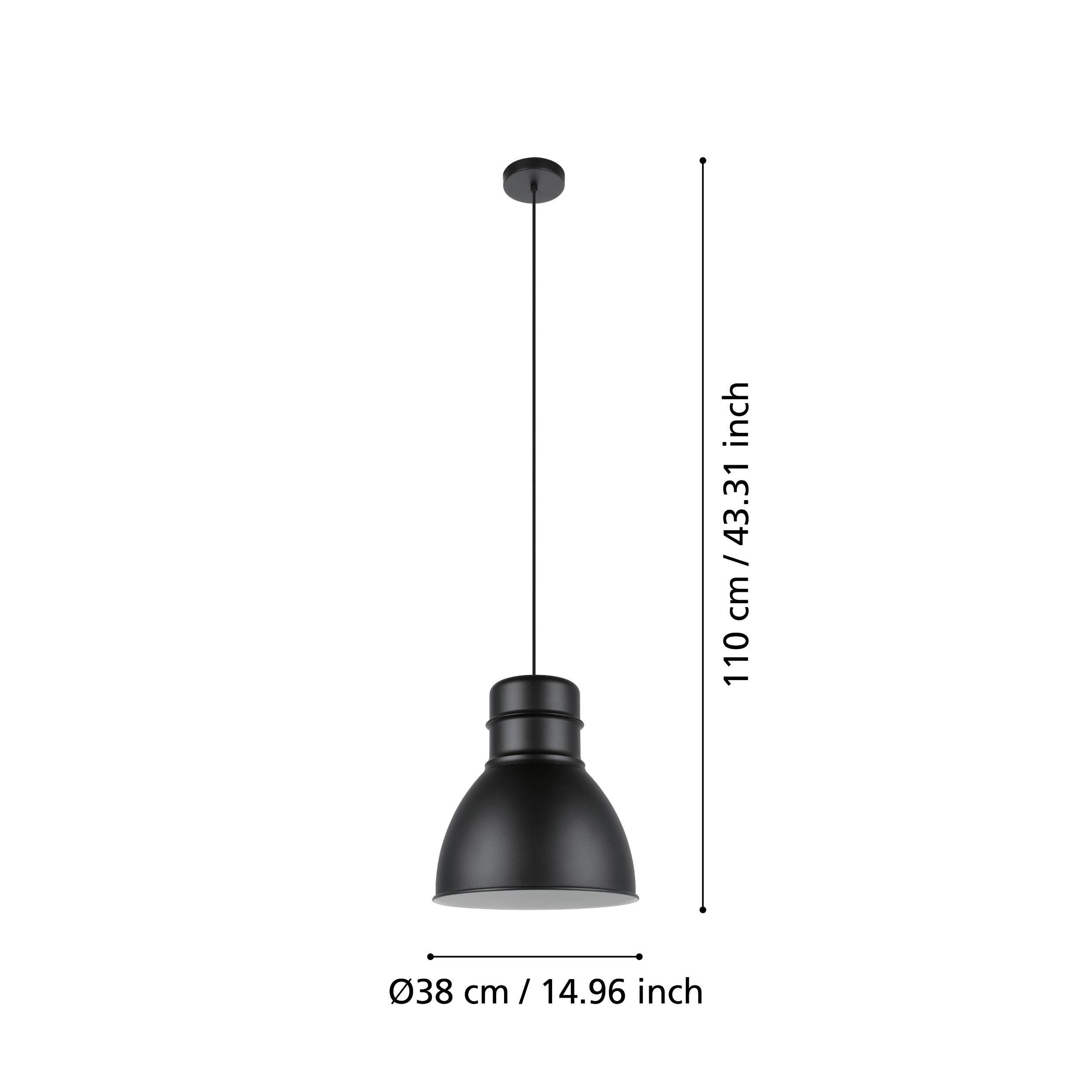 Suspension EBURY noir Ø38cm