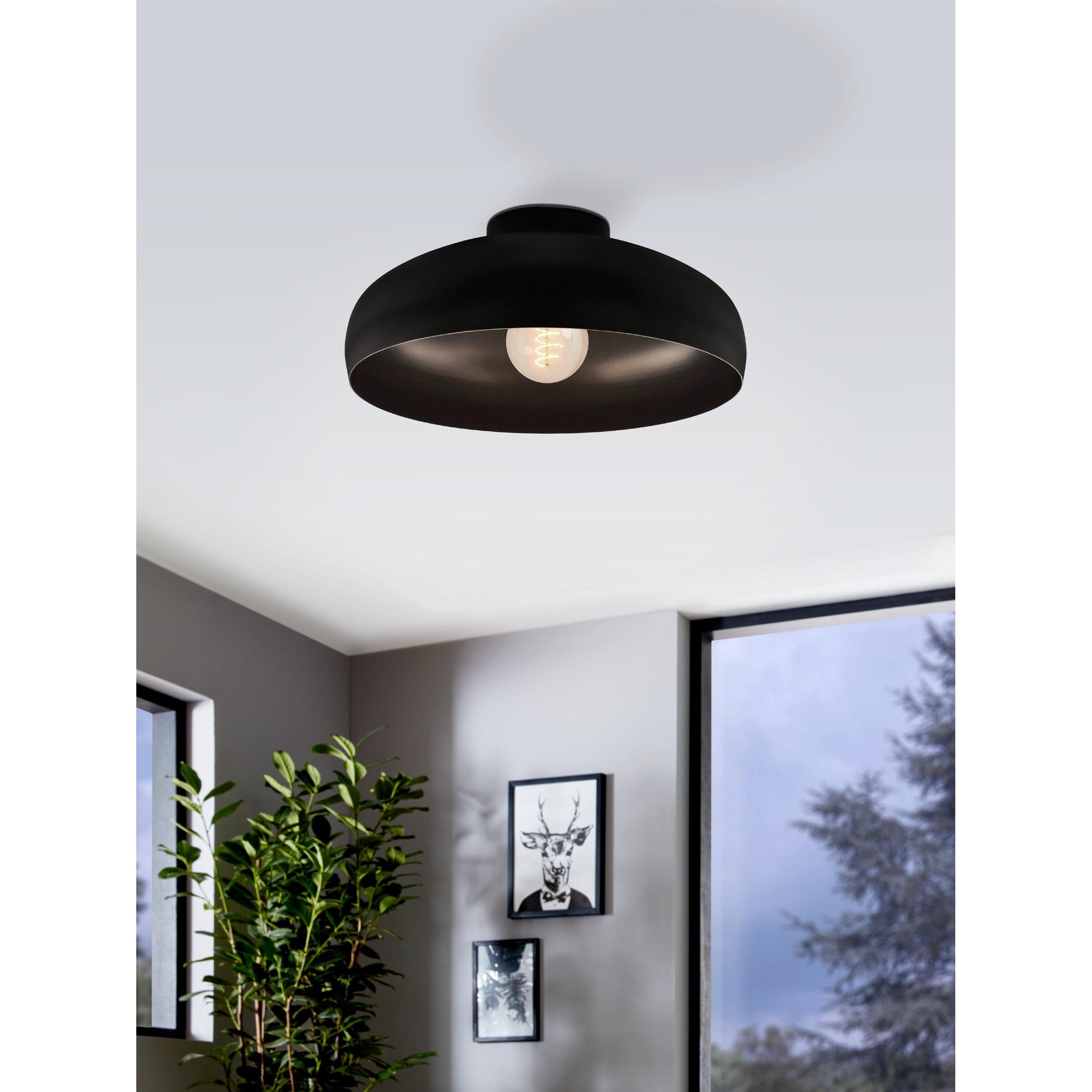 Plafonnier MOGANO noir Ø40cm