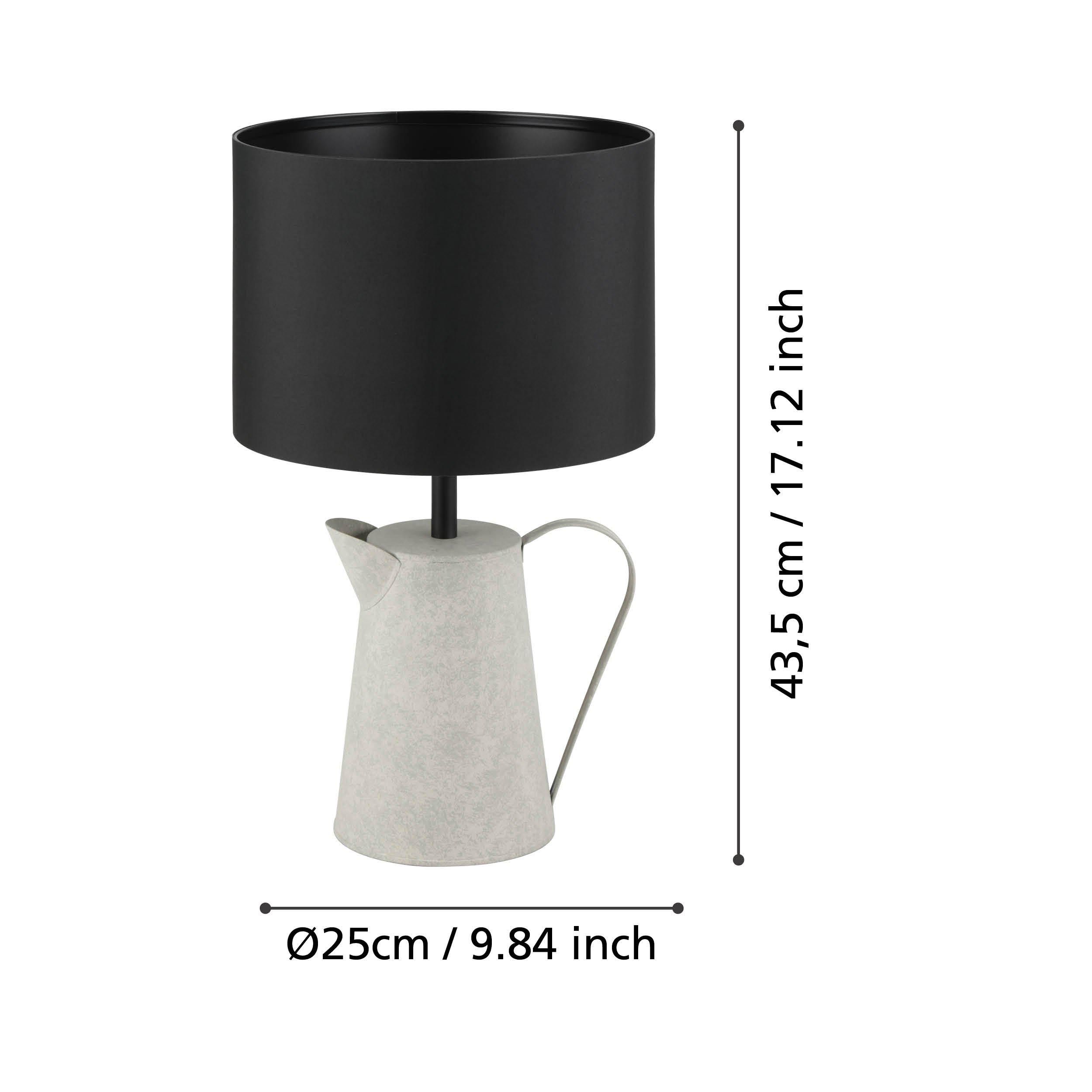 Lampe à poser KENSAL gris/noir H43,5cm