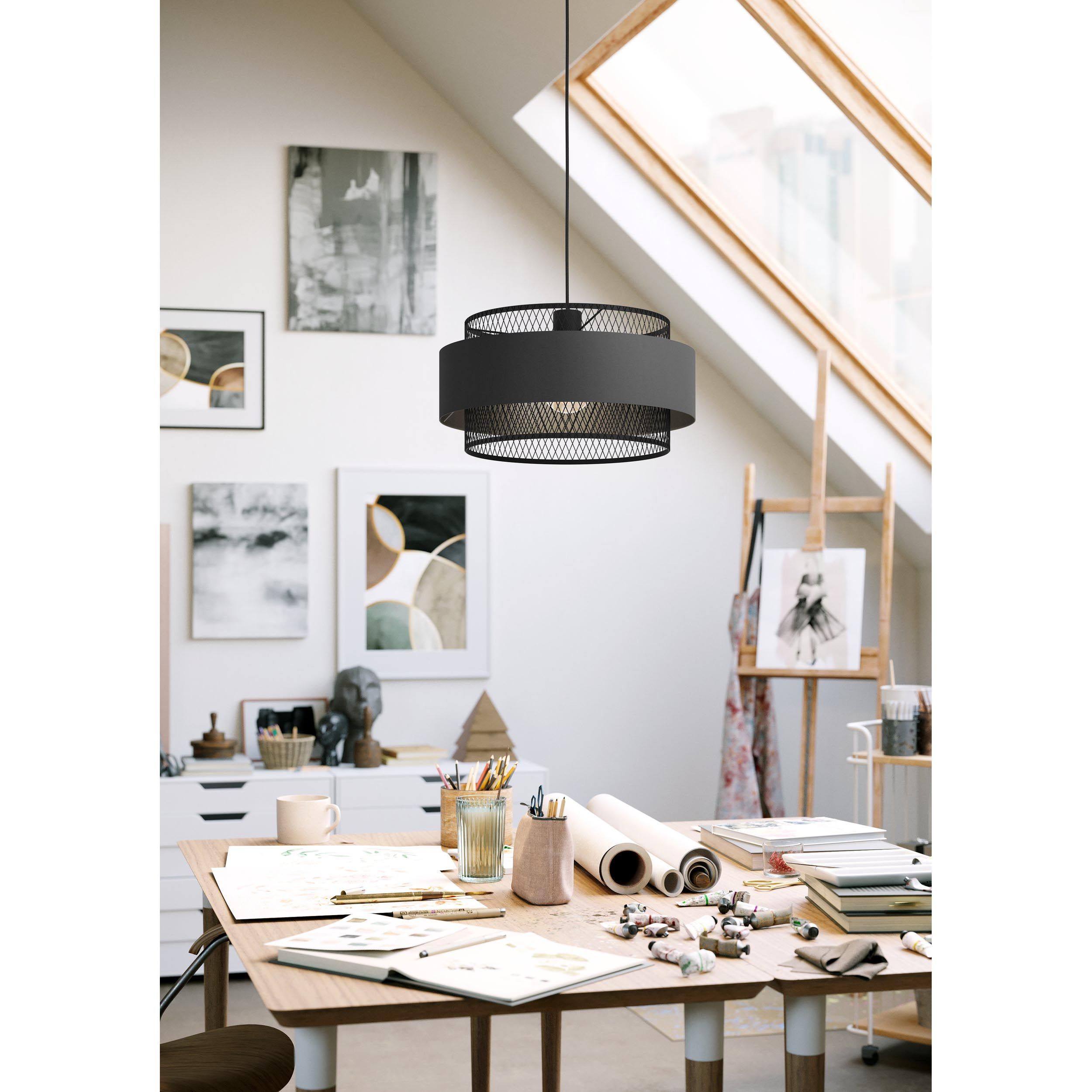 Suspension métal noir BAZELY E27 40W D40