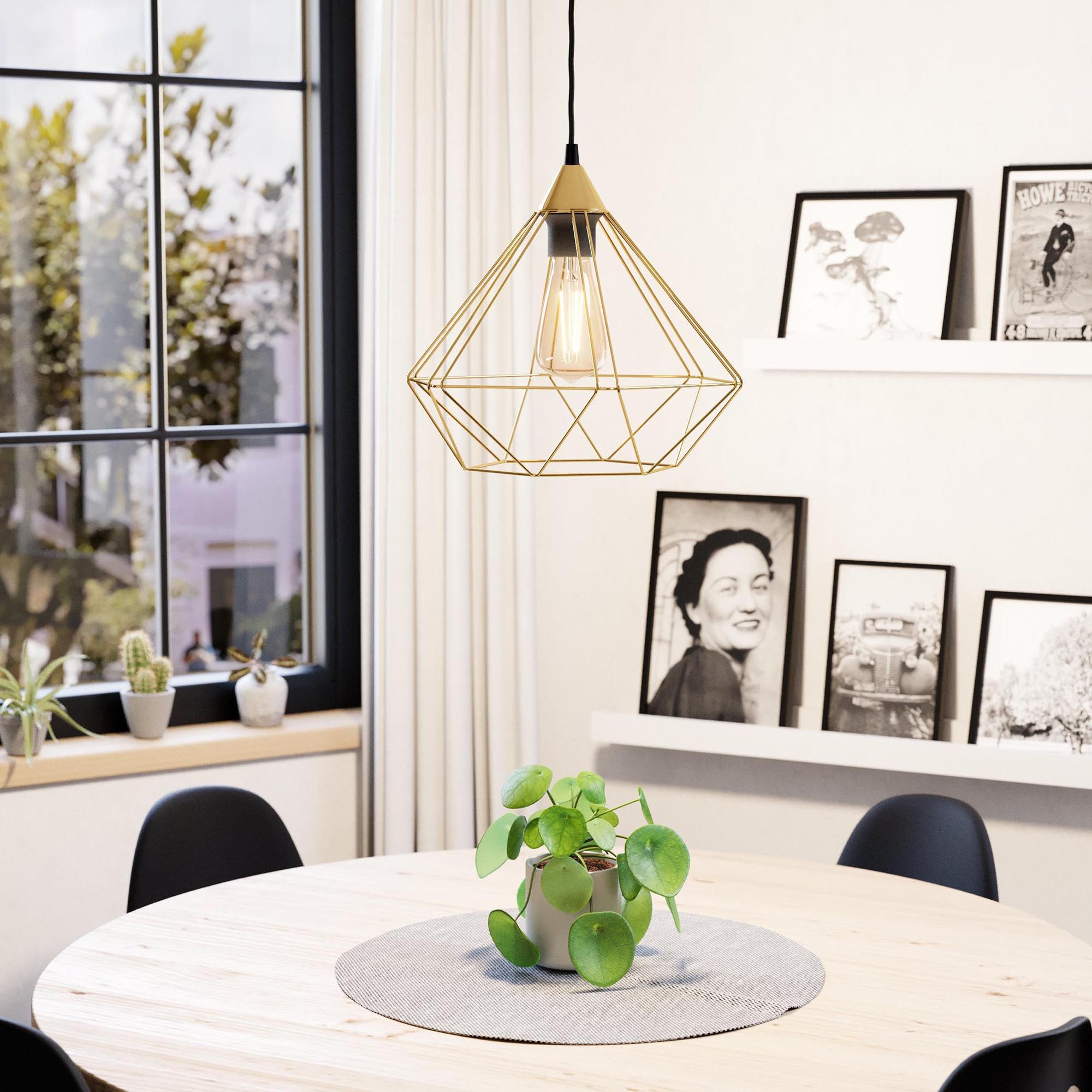 Suspension métal doré TARBES H110 cm E27 1X60W