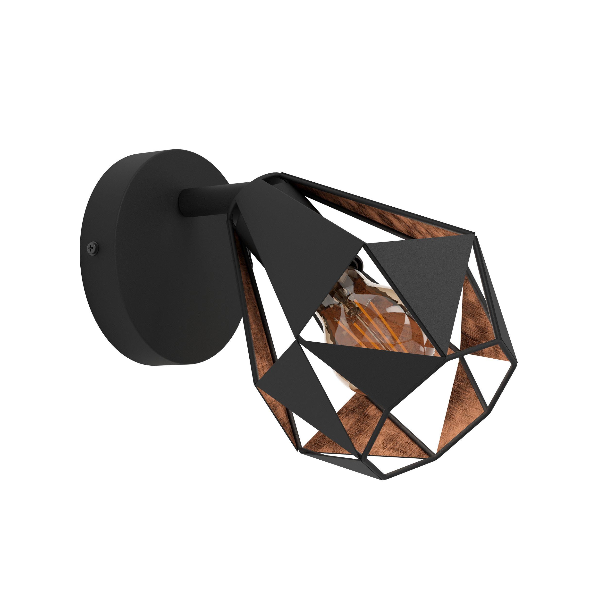 Spot mural CARLTON 7 noir Ø16cm