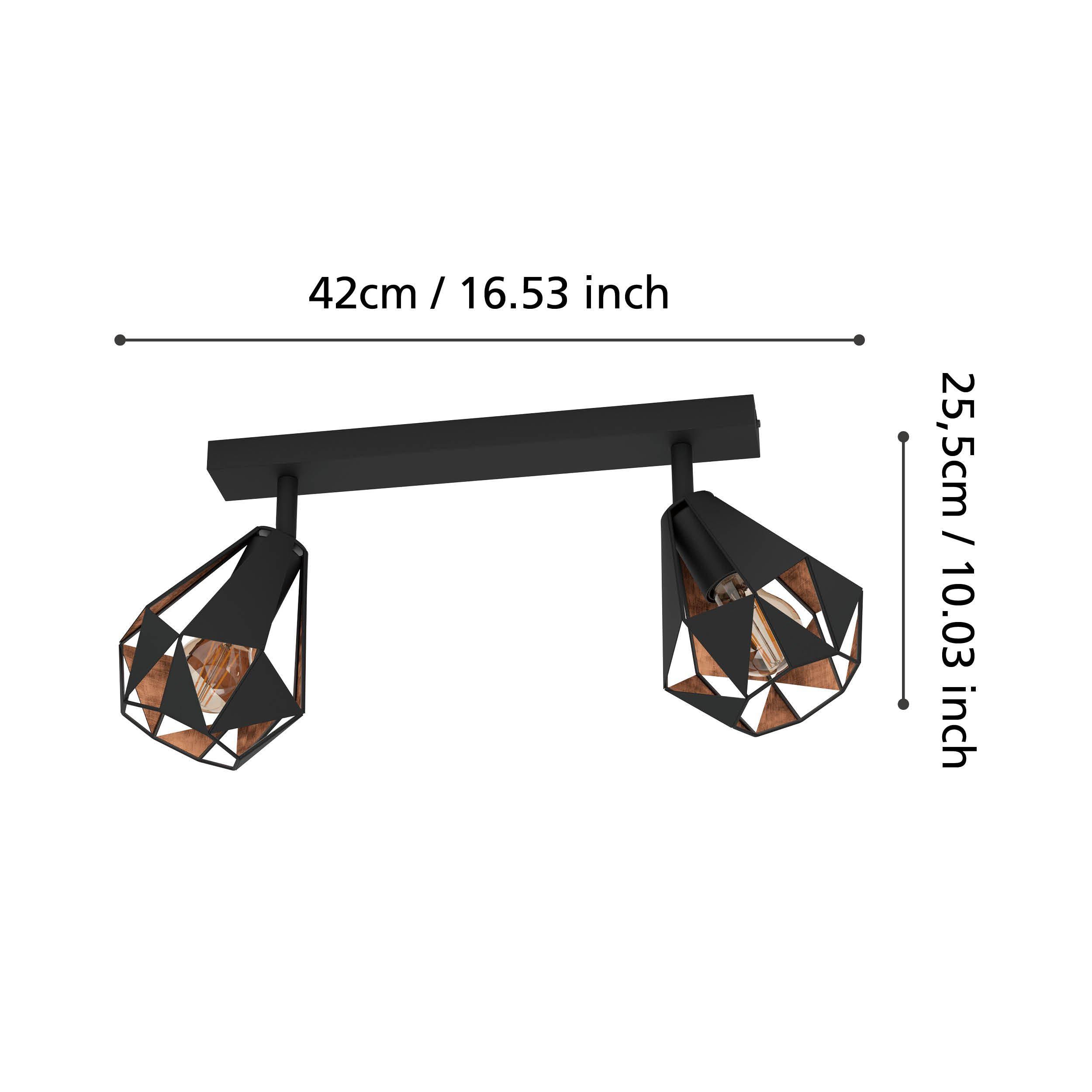 Réglette CARLTON 7 noir L42cm