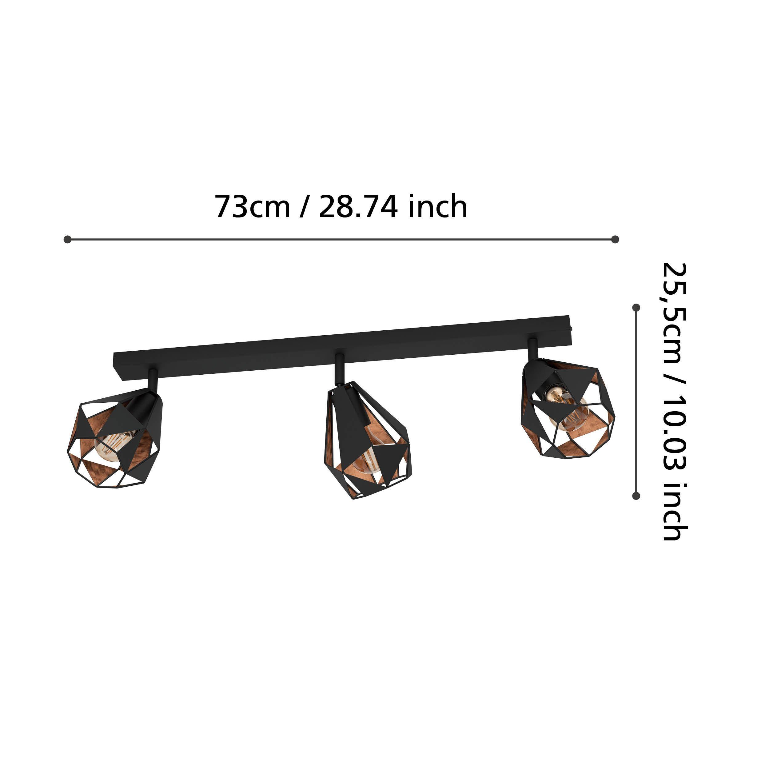 Réglette CARLTON 7 noir L73cm