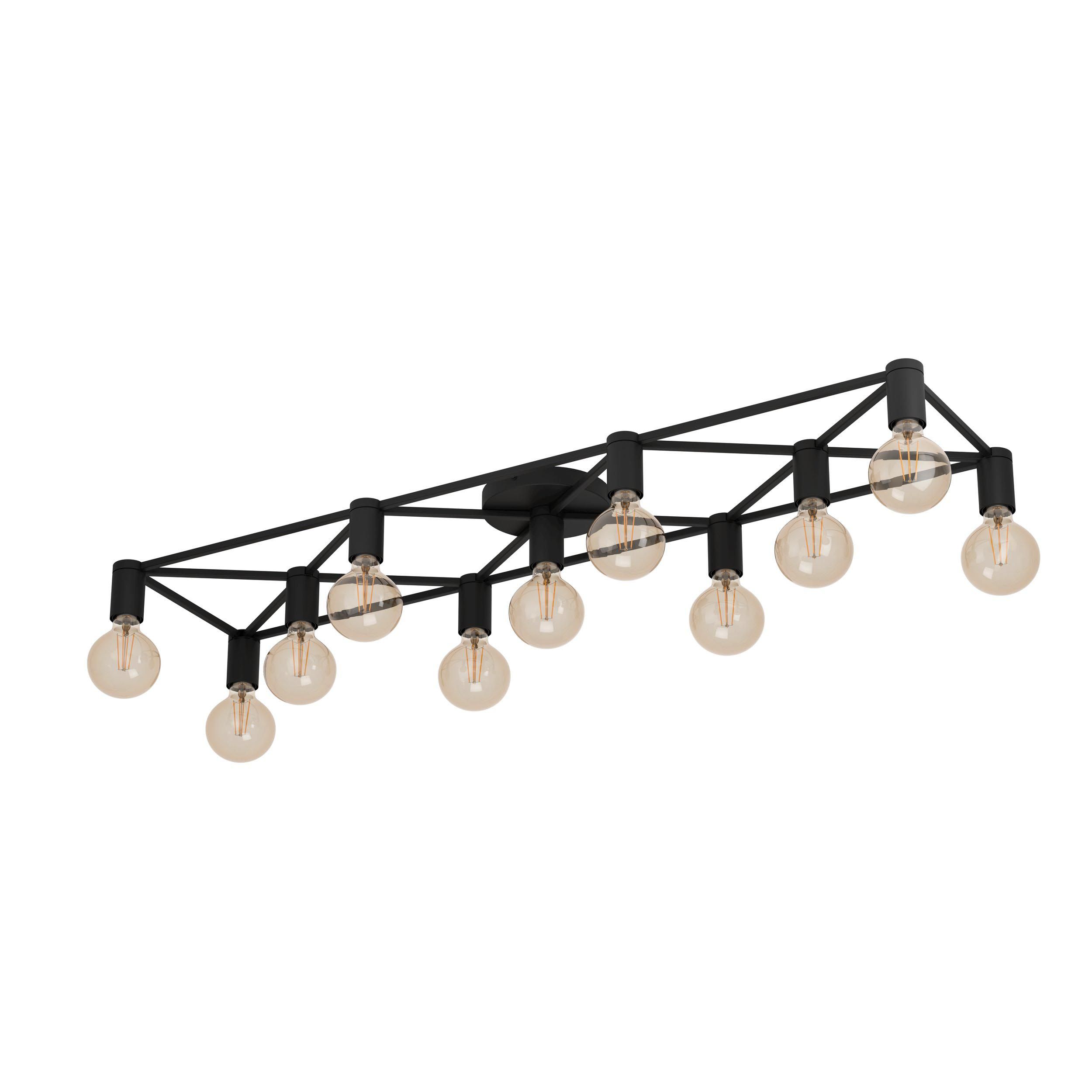 Plafonnier SPEKE noir L156cm