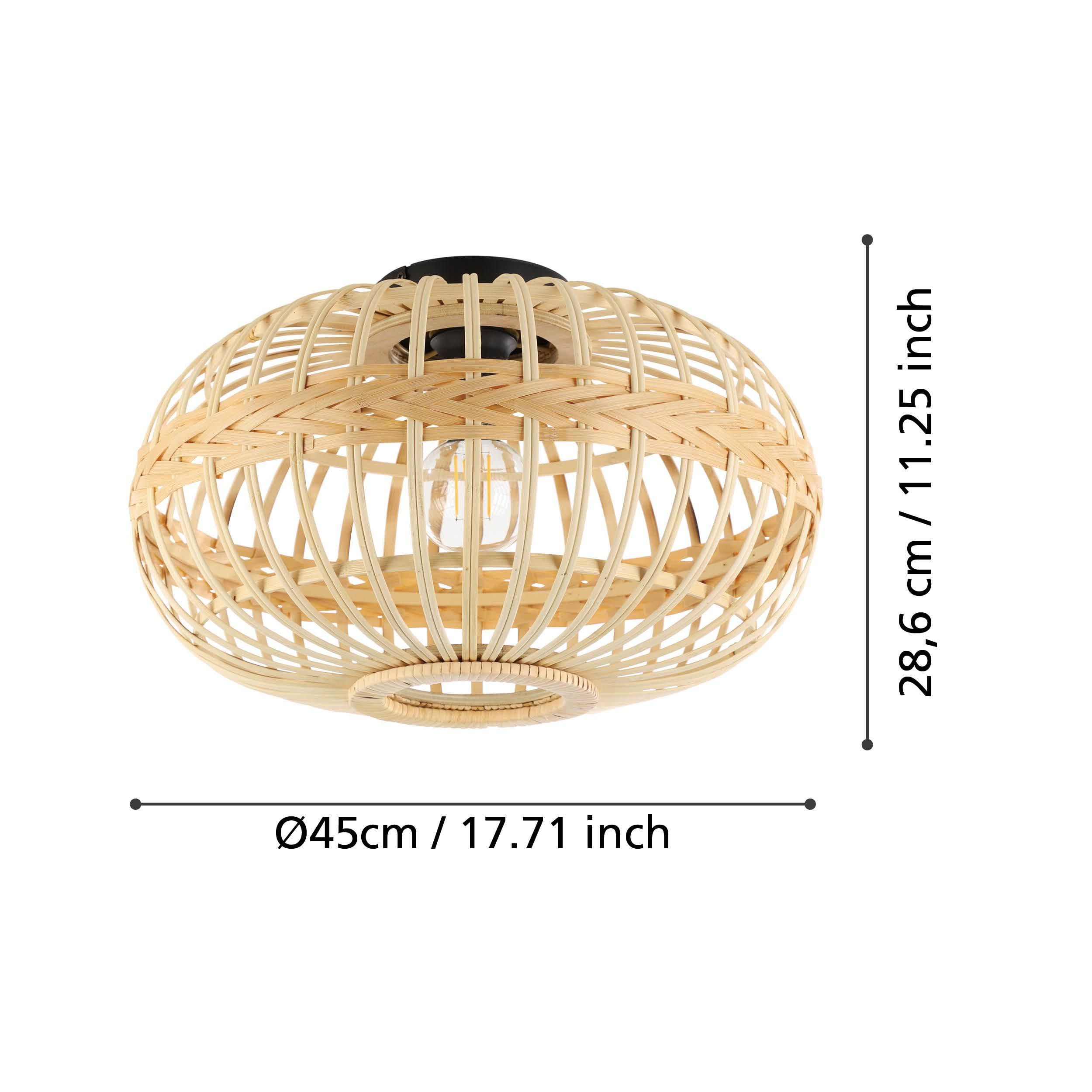 Plafonnier AMSLEY bois Ø45cm