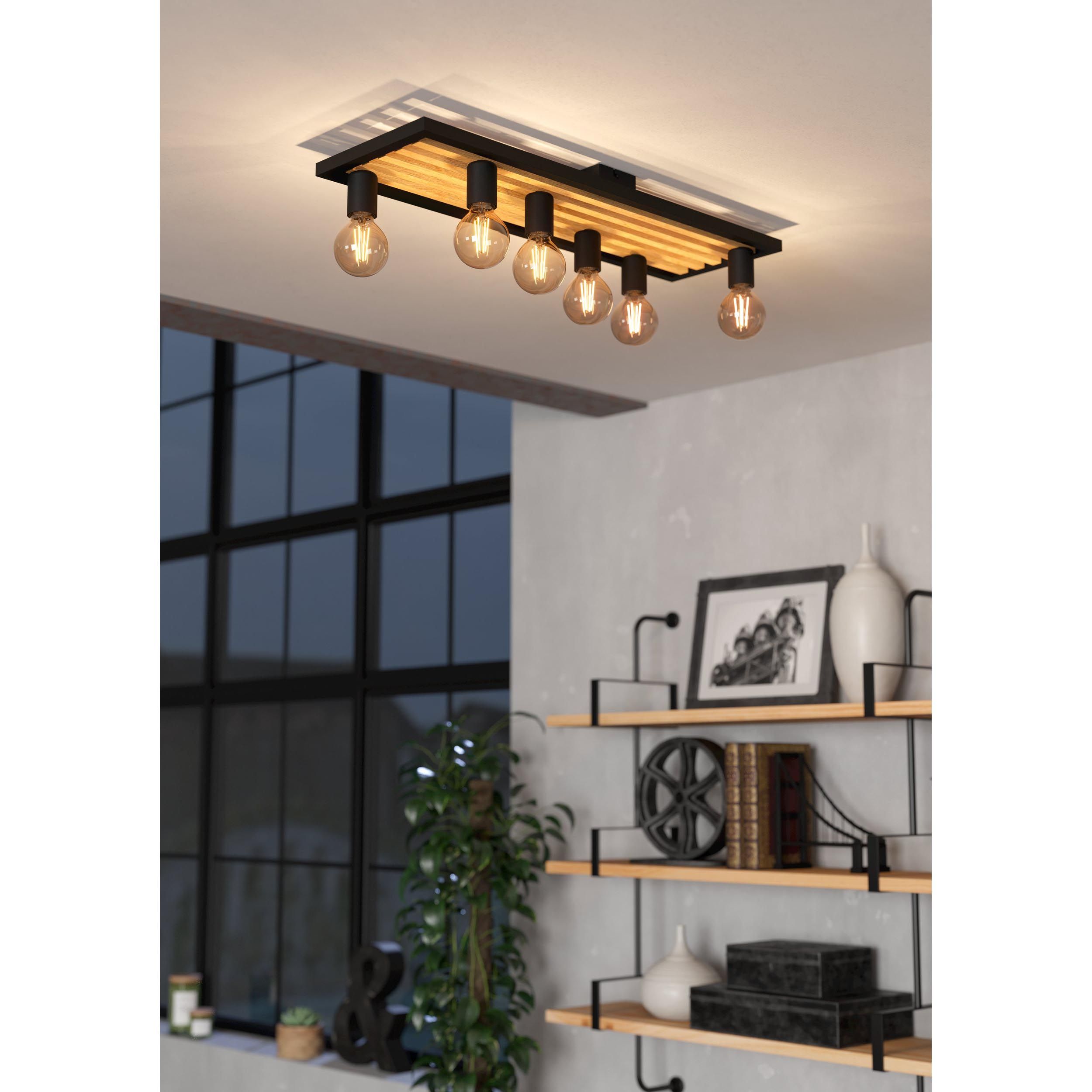 Plafonnier CONSETT noir L78cm