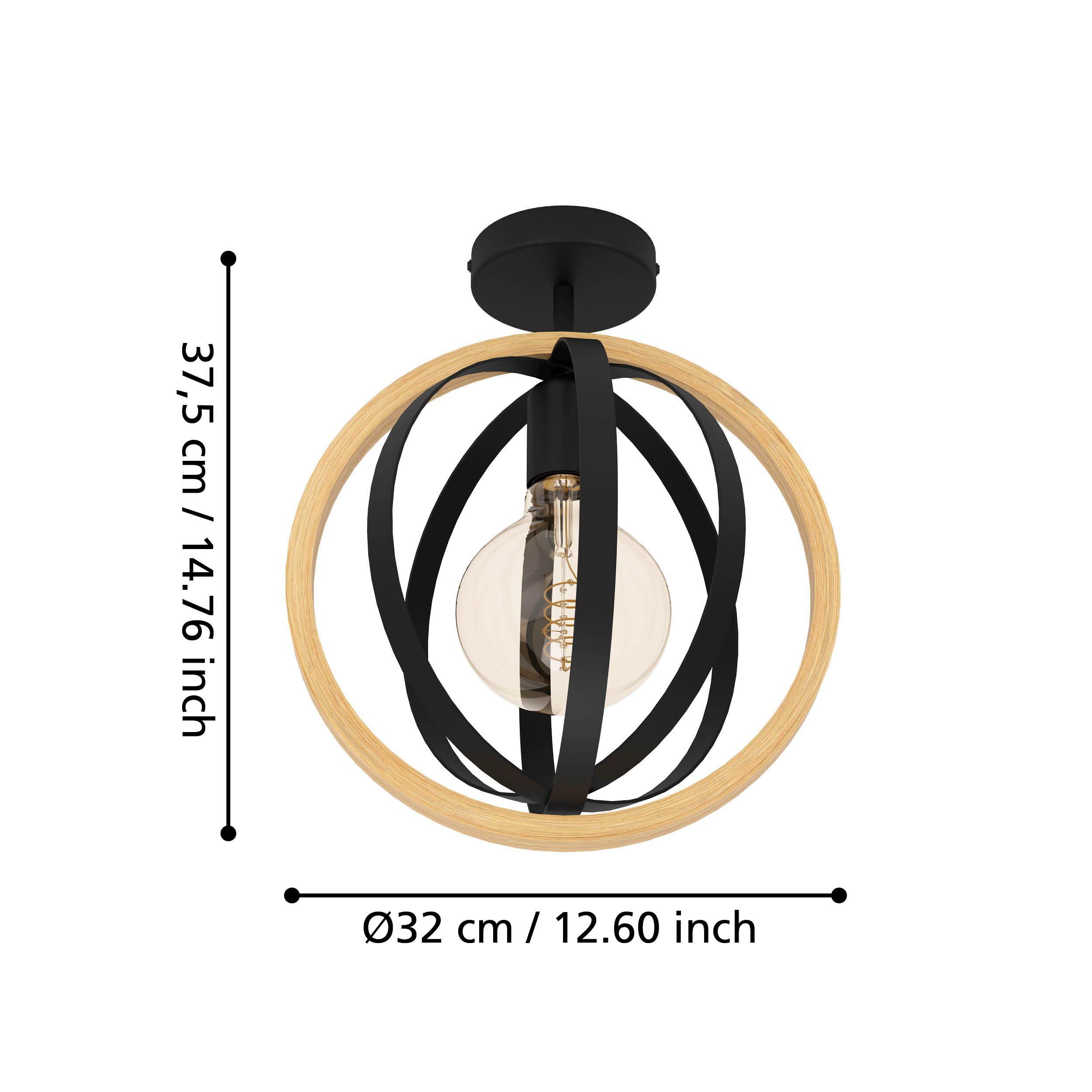Plafonnier BASILDON noir Ø32cm