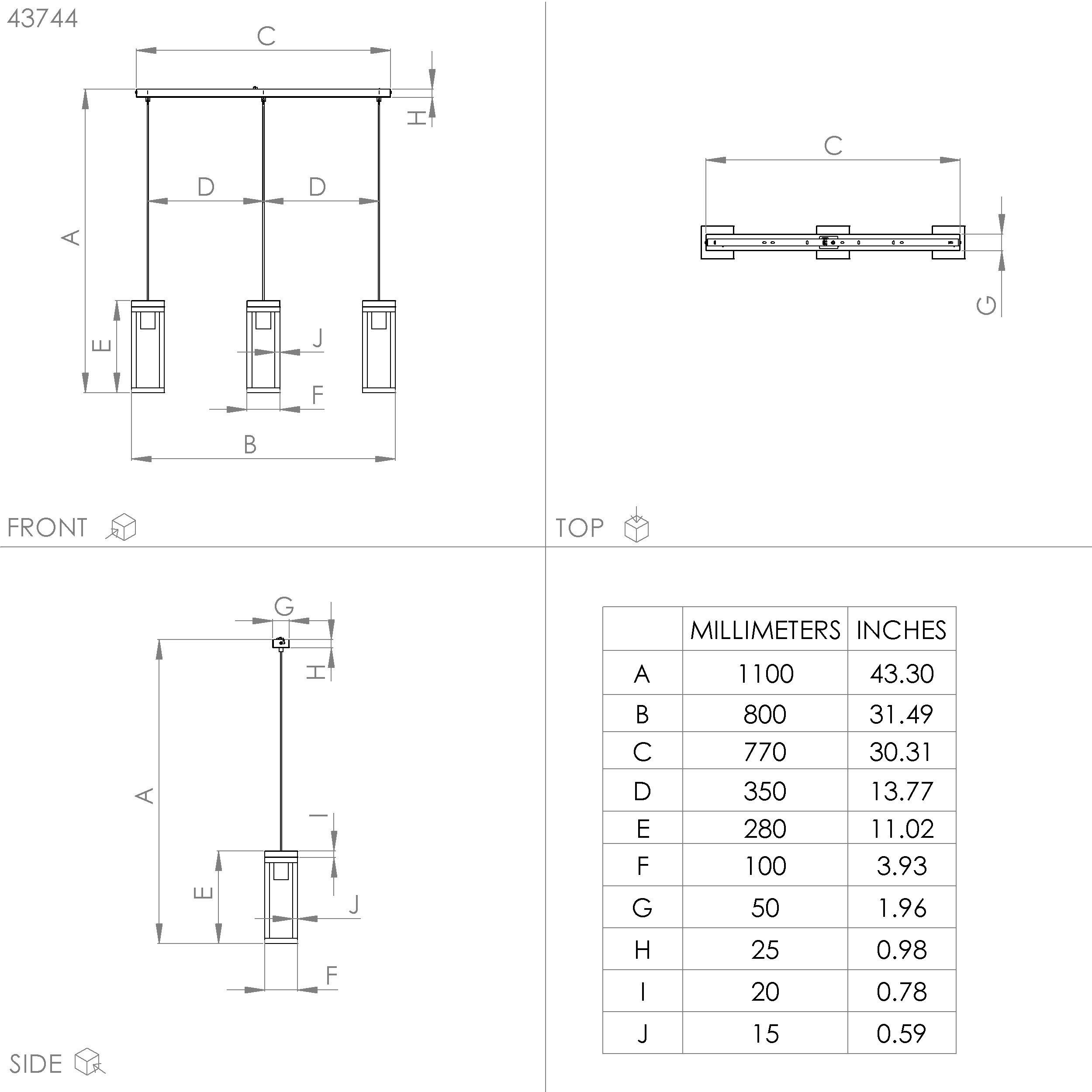 Suspension NAFFERTON bois/noir Ø10cm