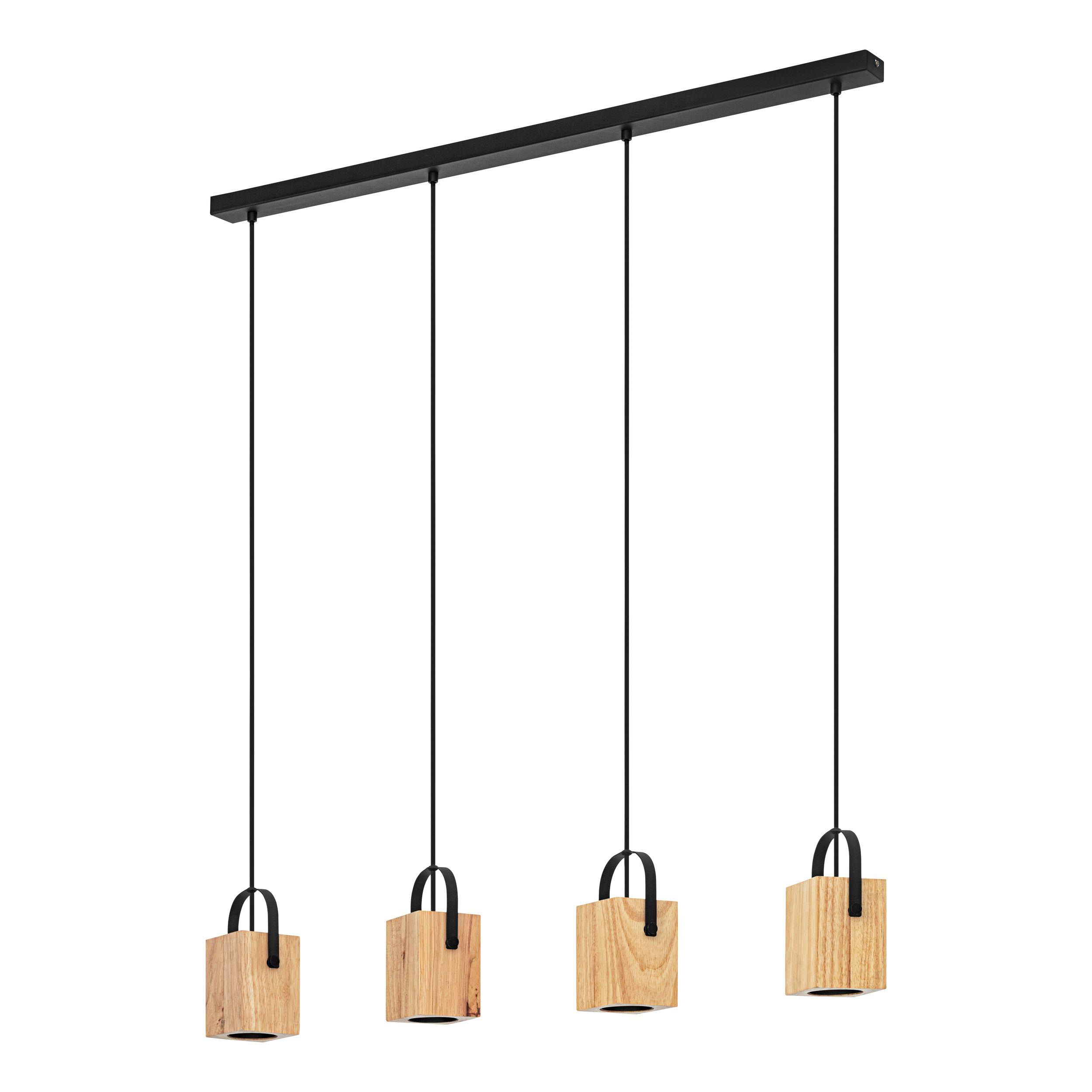 Suspension AYLES bois/noir L93cm