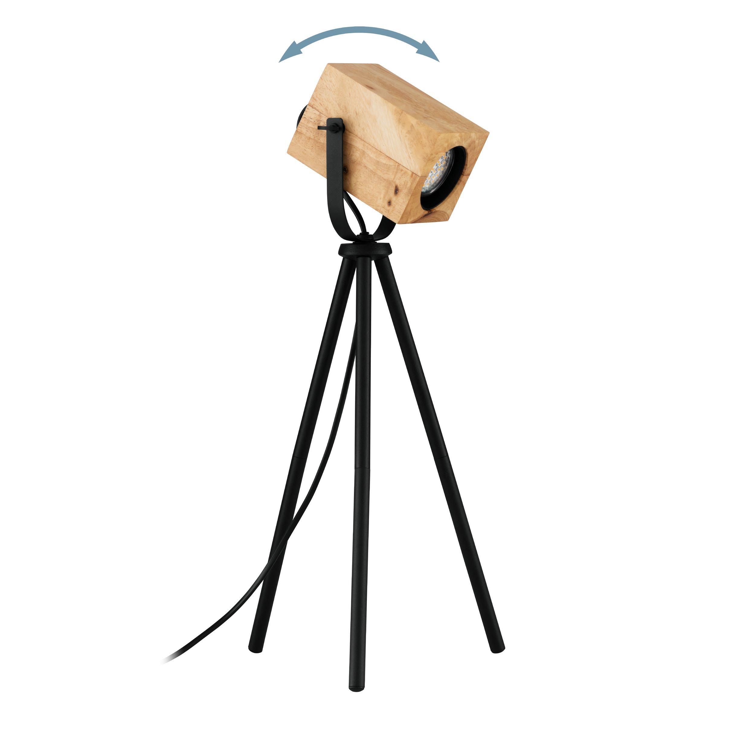 Lampe à poser  AYLES bois/noir H93,5cm
