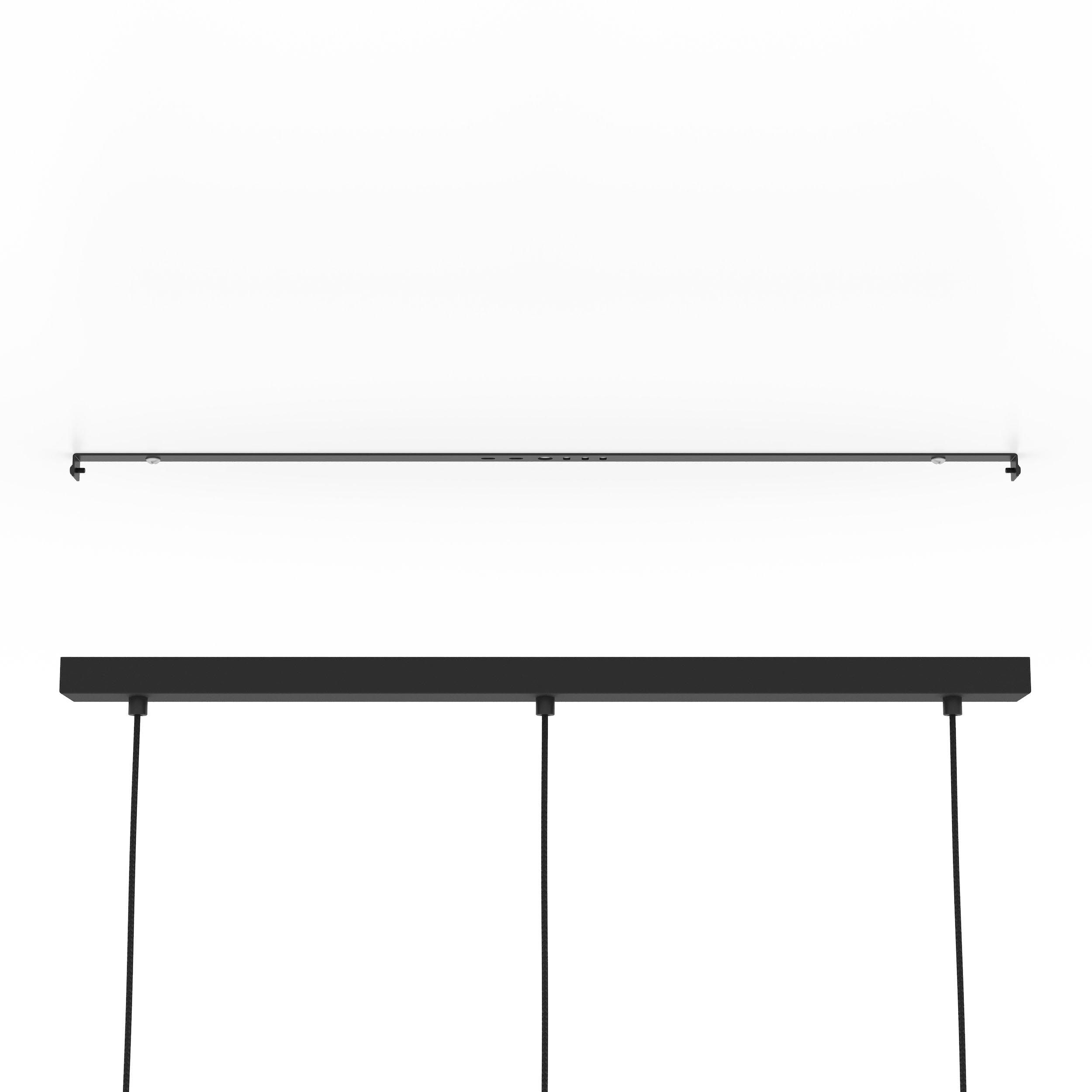 Suspension BRAMERTON noir/bois L81cm