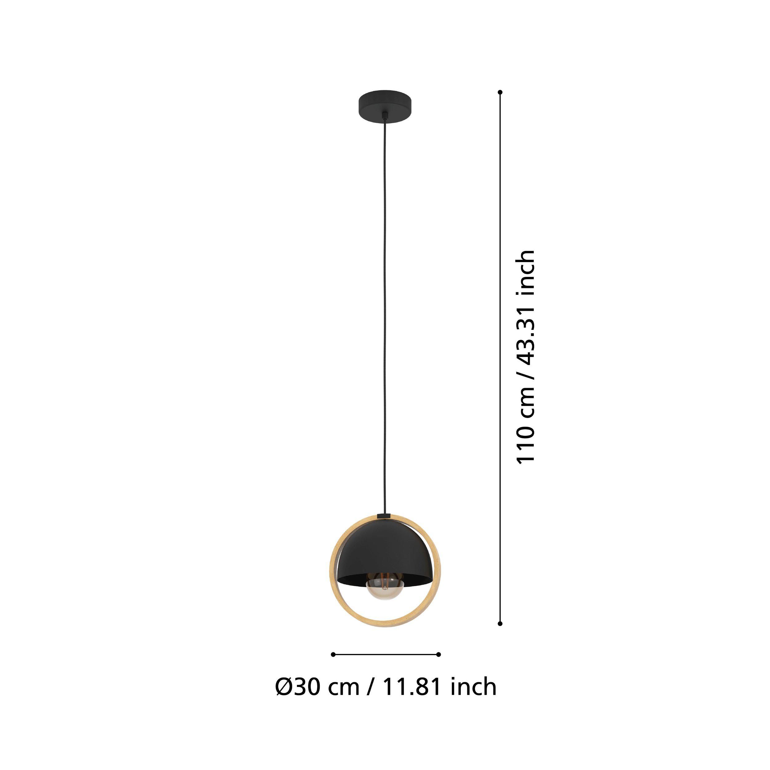 Suspension CALLOW noir Ø23cm