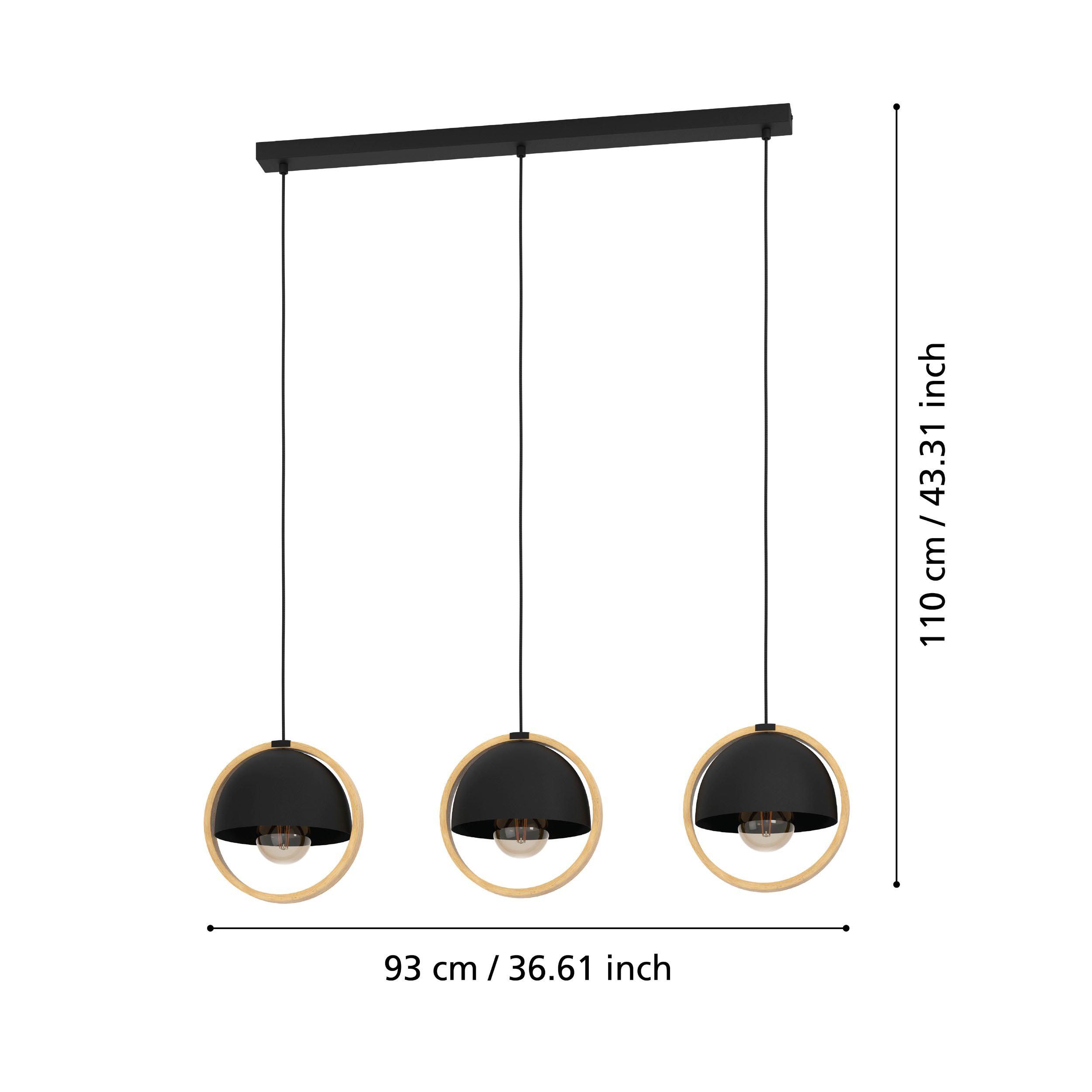 Suspension CALLOW noir L93cm