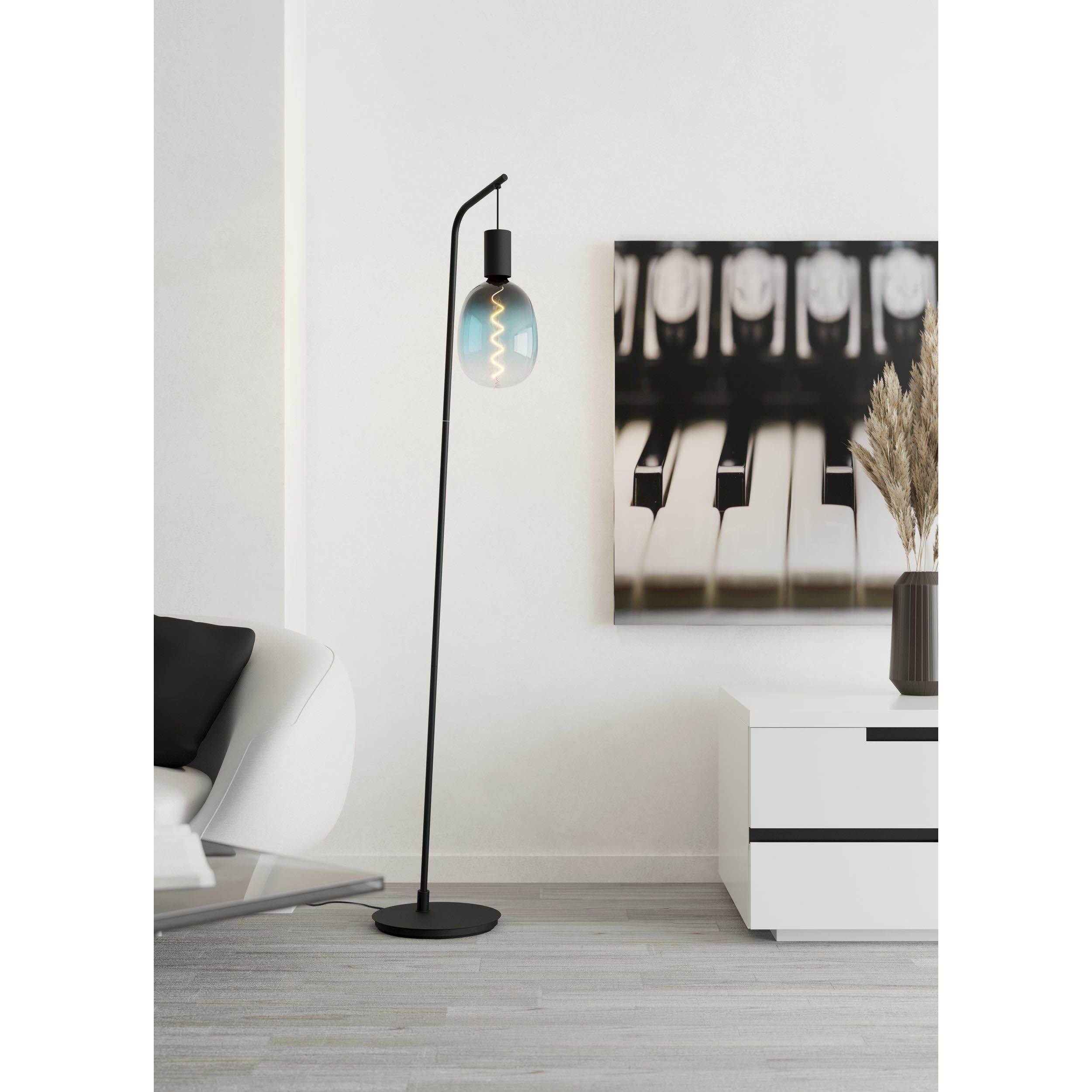 Lampadaire CRANLEY noir H170cm
