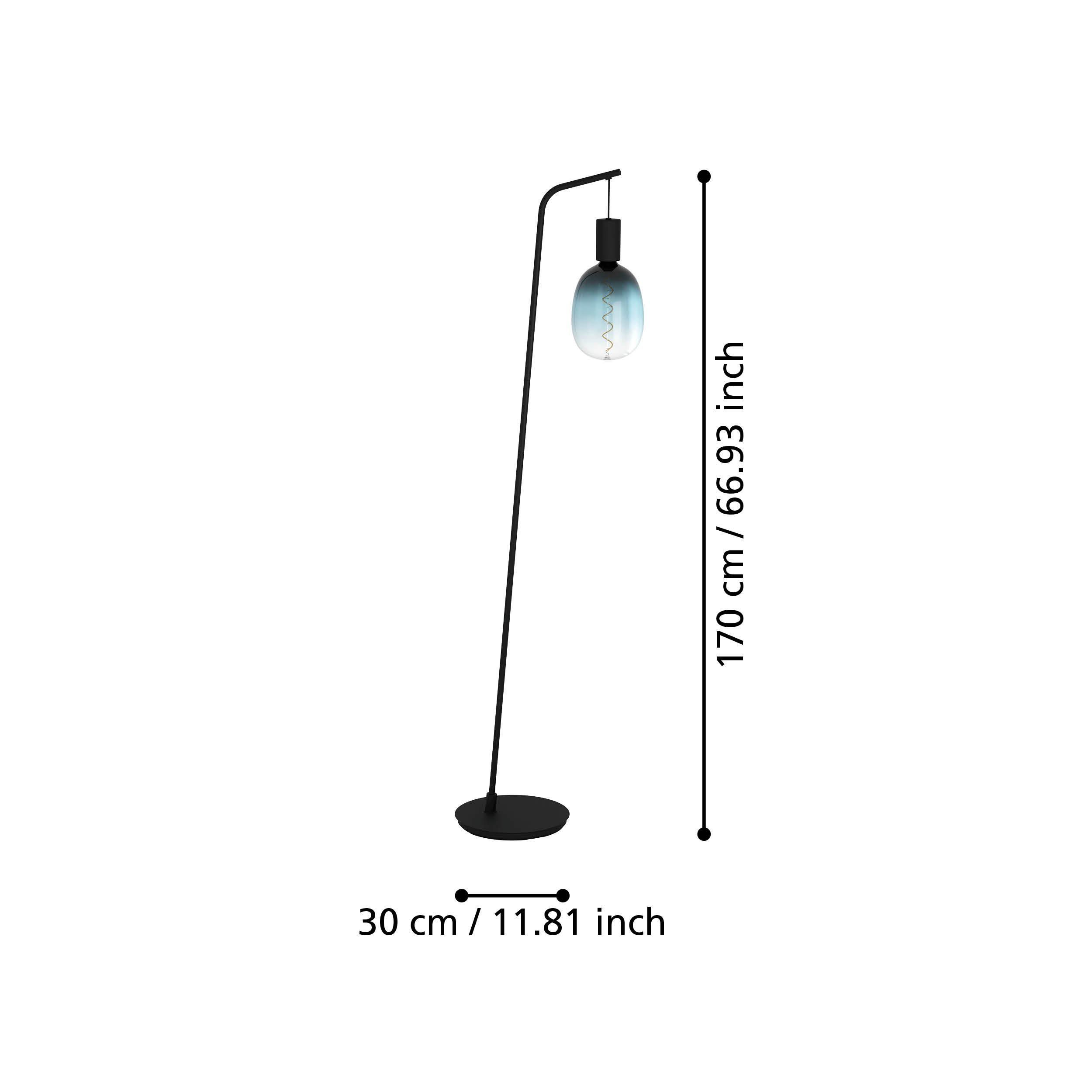 Lampadaire CRANLEY noir H170cm