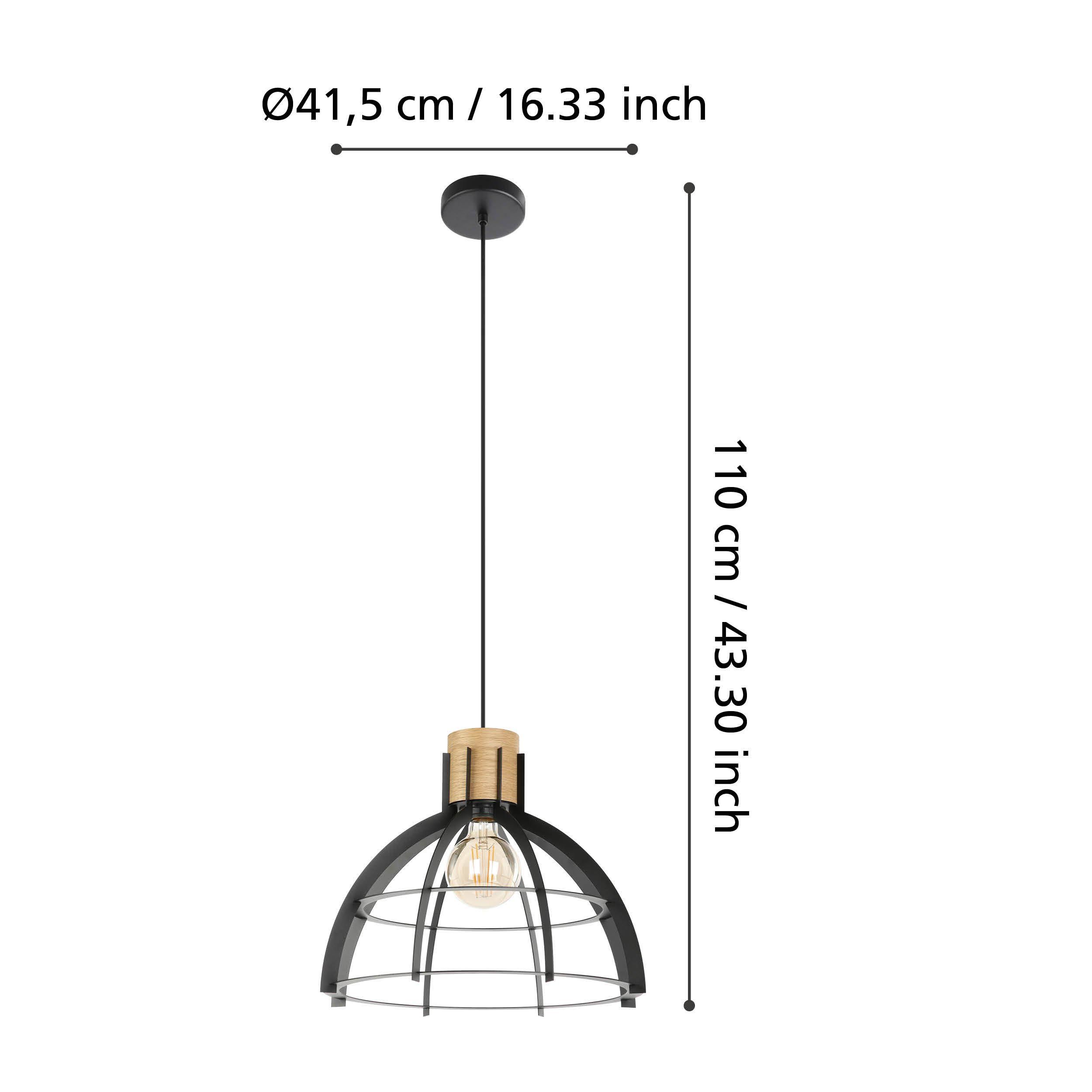 Suspension STILLINGTON noir/doré Ø41,5cm