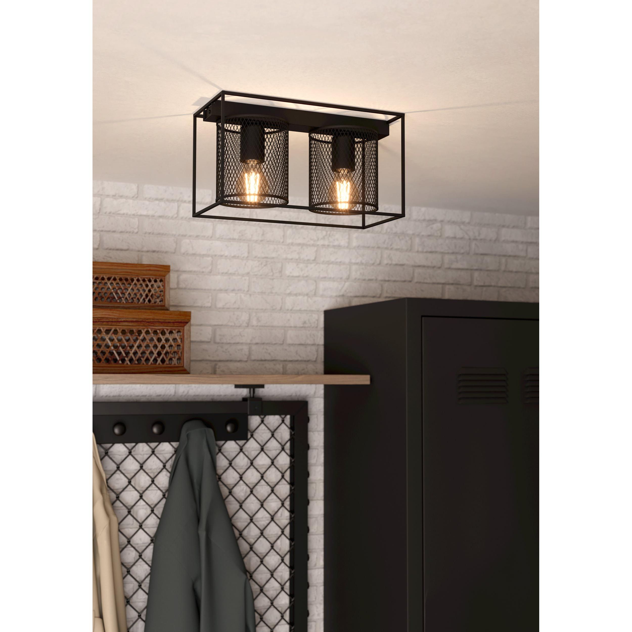 Plafonnier CATTERICK noir L39cm