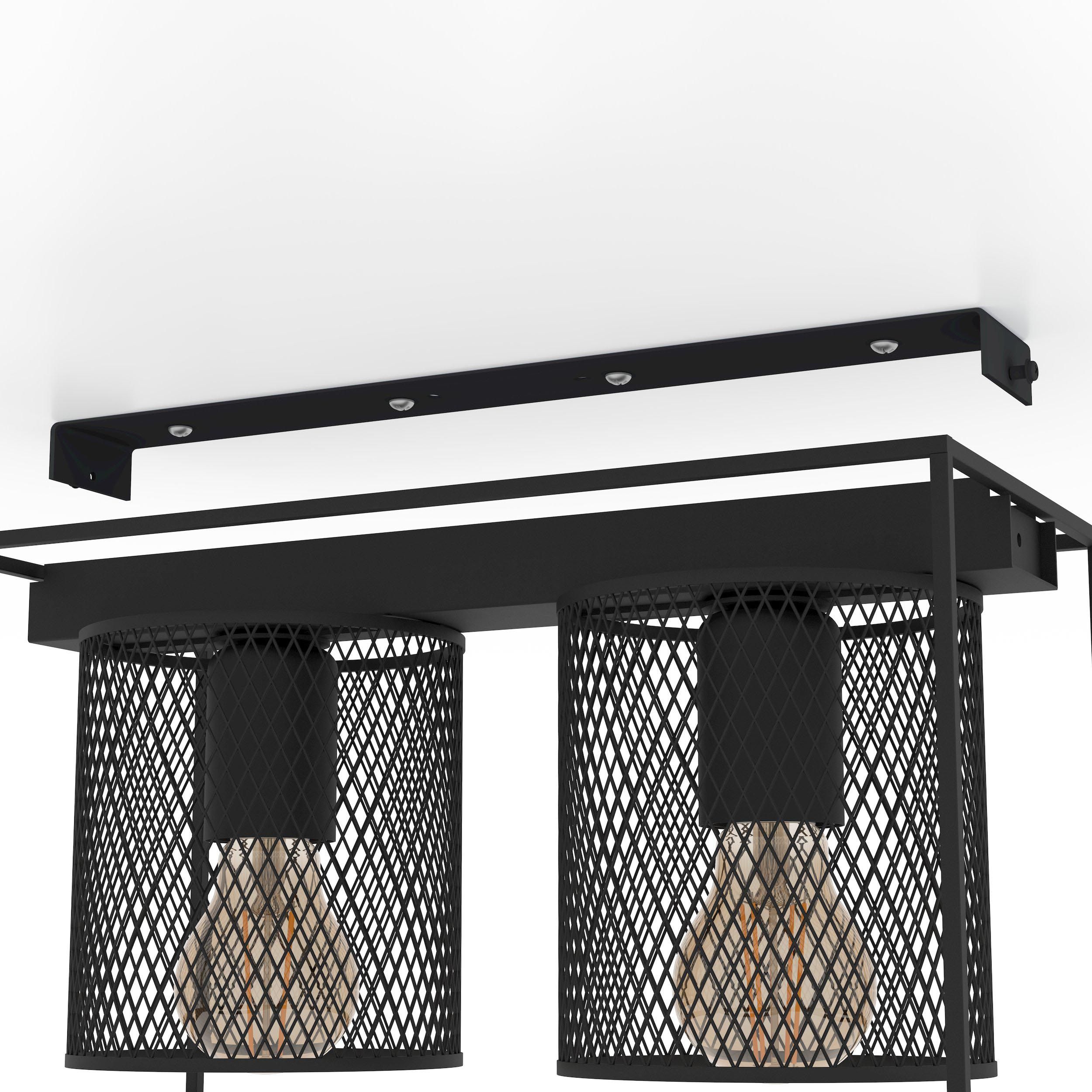 Plafonnier CATTERICK noir L39cm