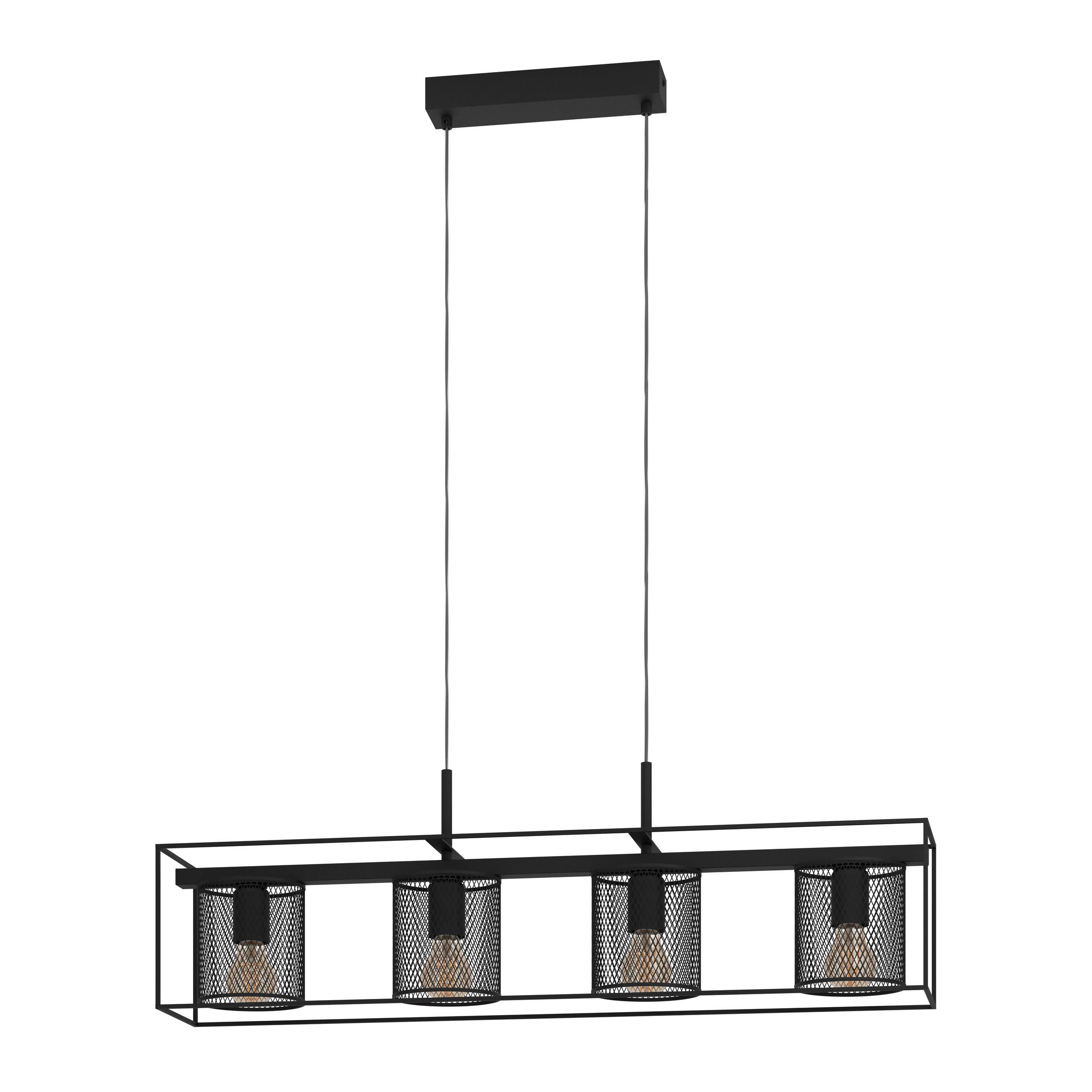 Plafonnier CATTERICK noir L91cm