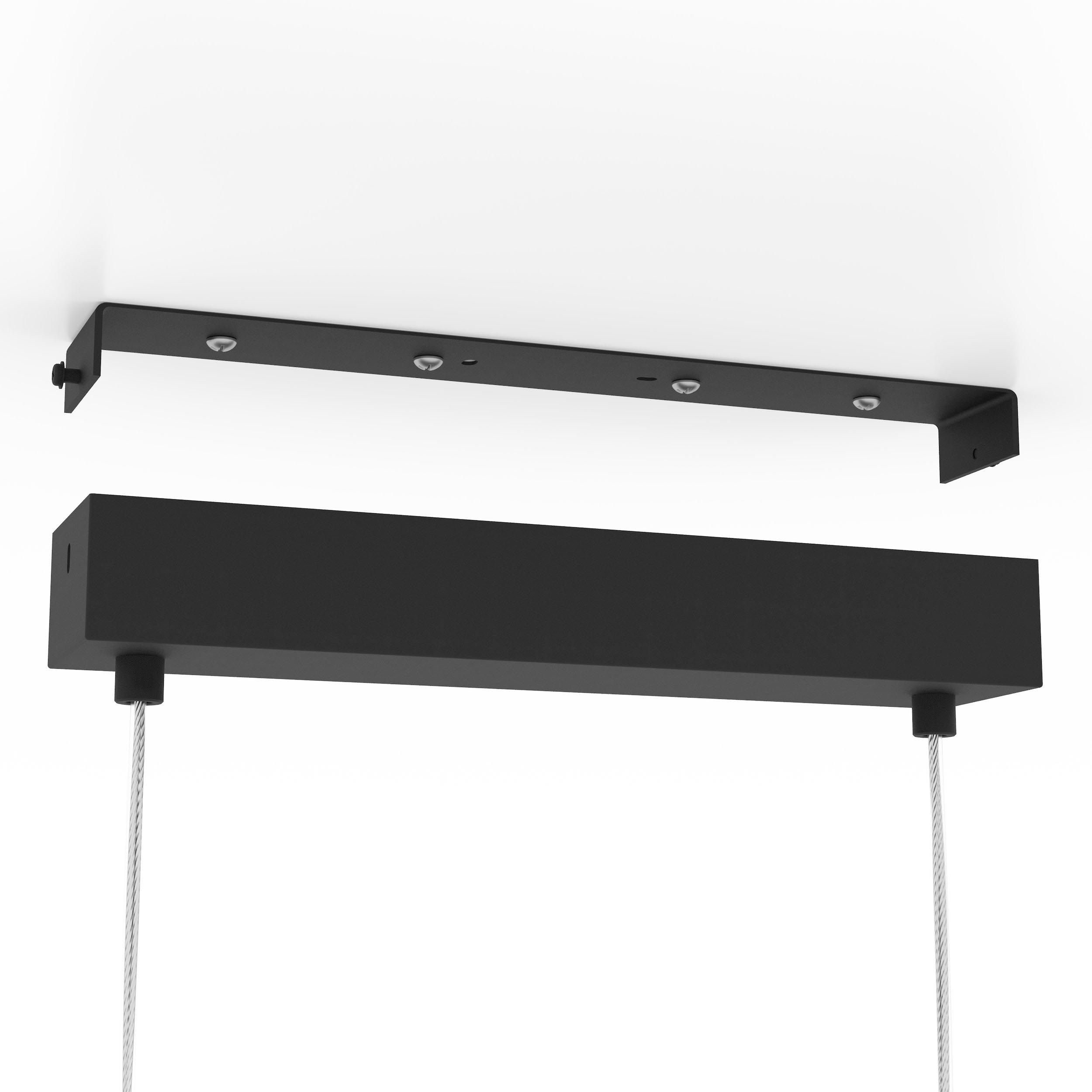 Plafonnier CATTERICK noir L91cm