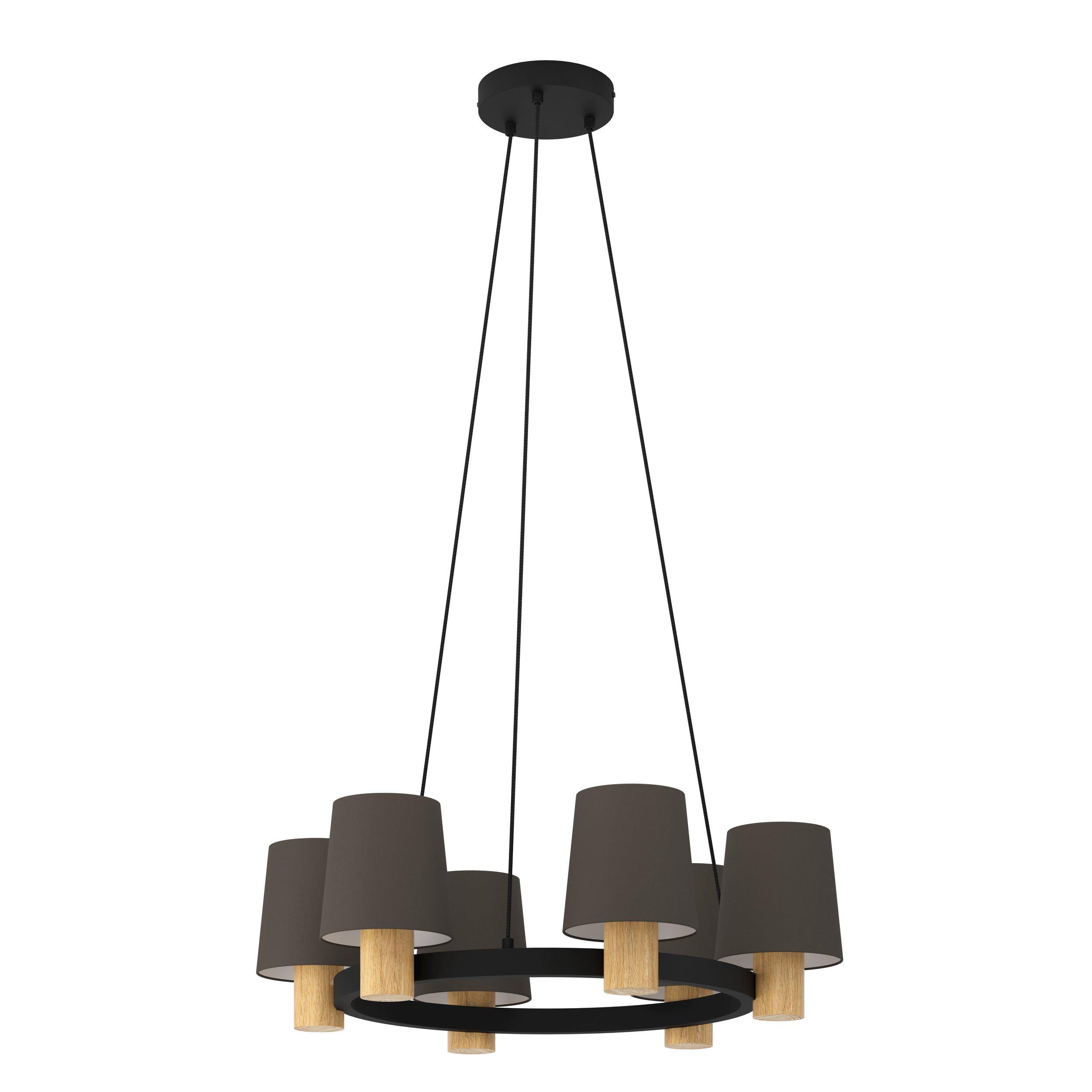 Suspension EDALE bois/taupe Ø70cm