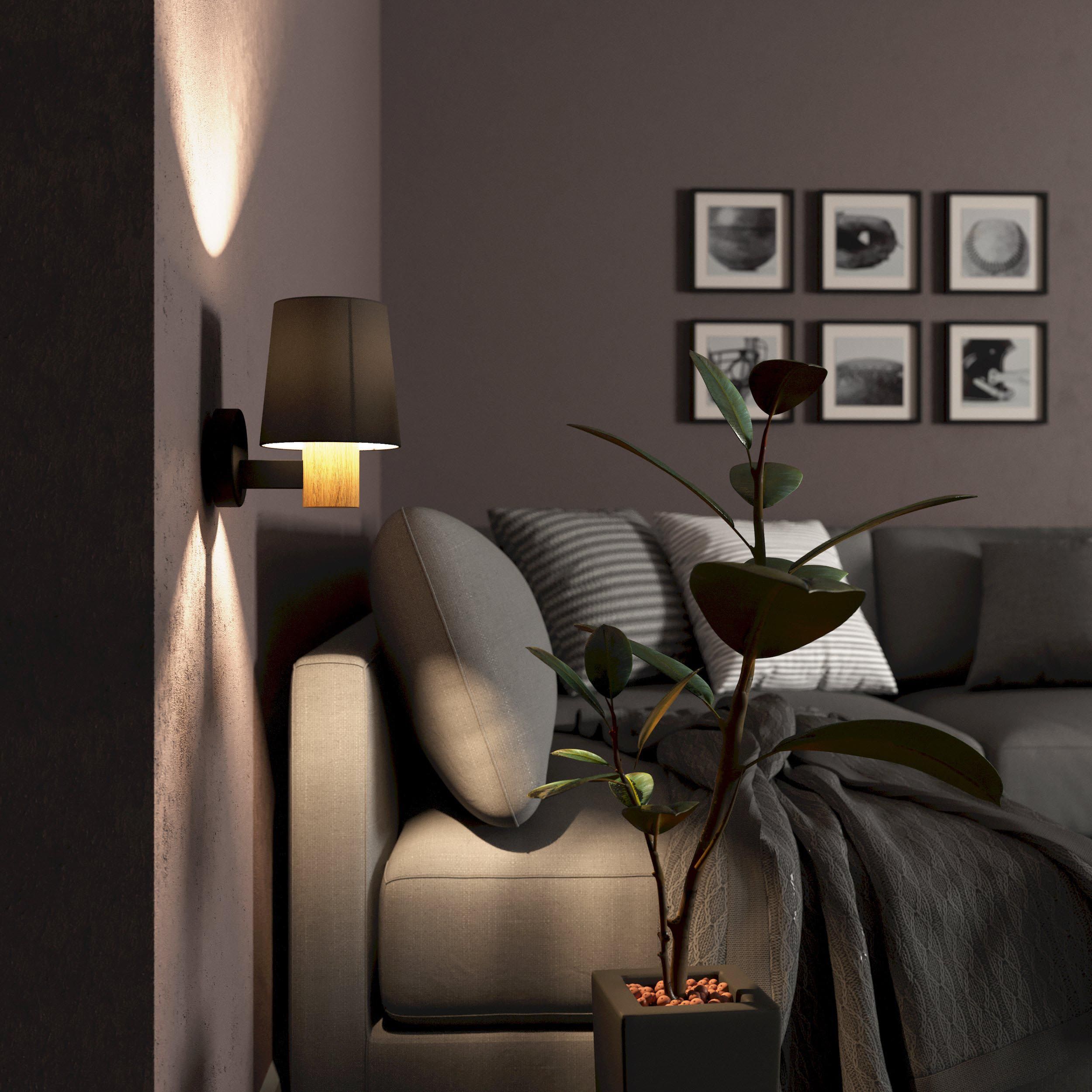 Applique EDALE bois/taupe H21,5cm