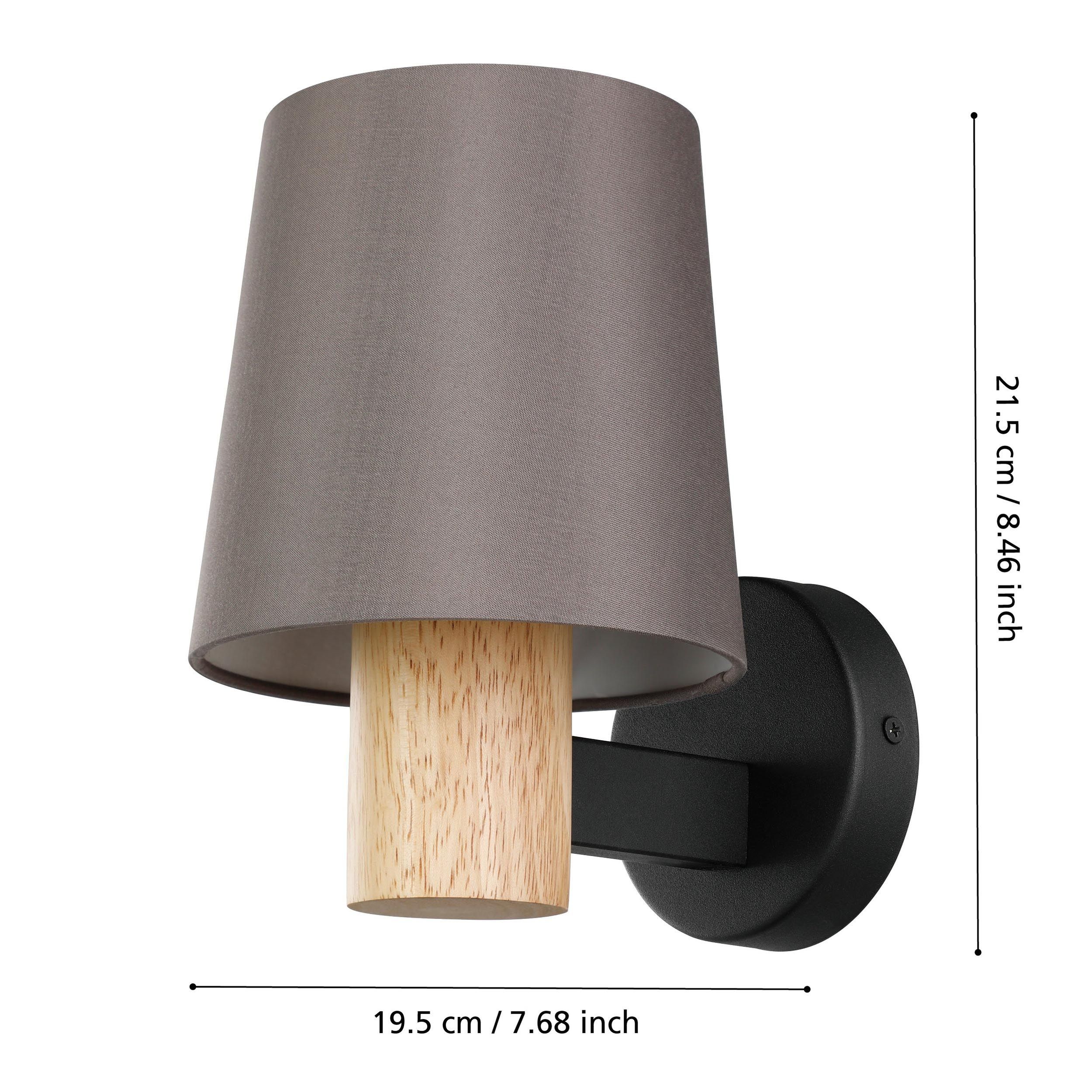 Applique EDALE bois/taupe H21,5cm