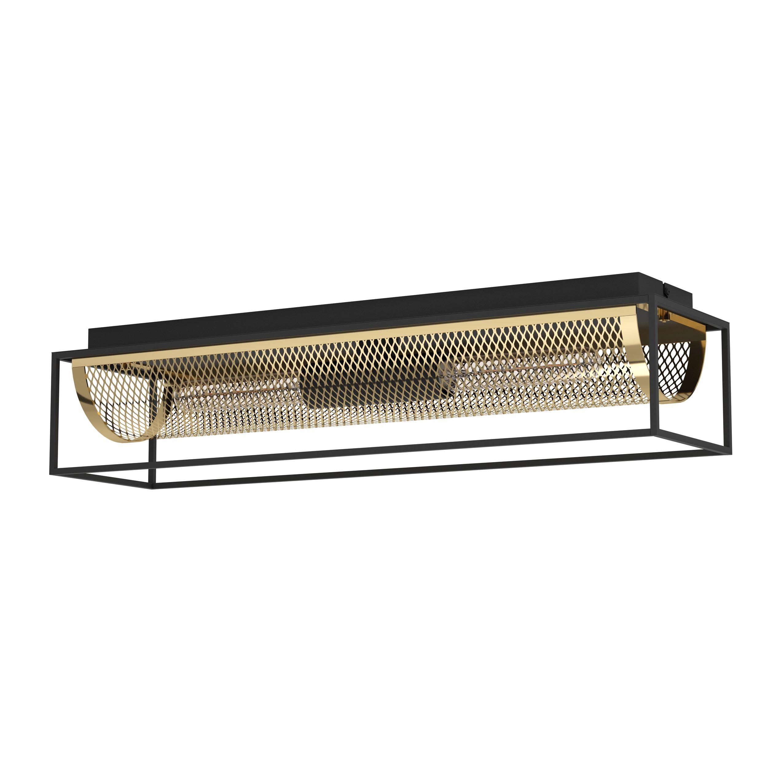 Plafonnier NOHALES laiton/noir L64cm