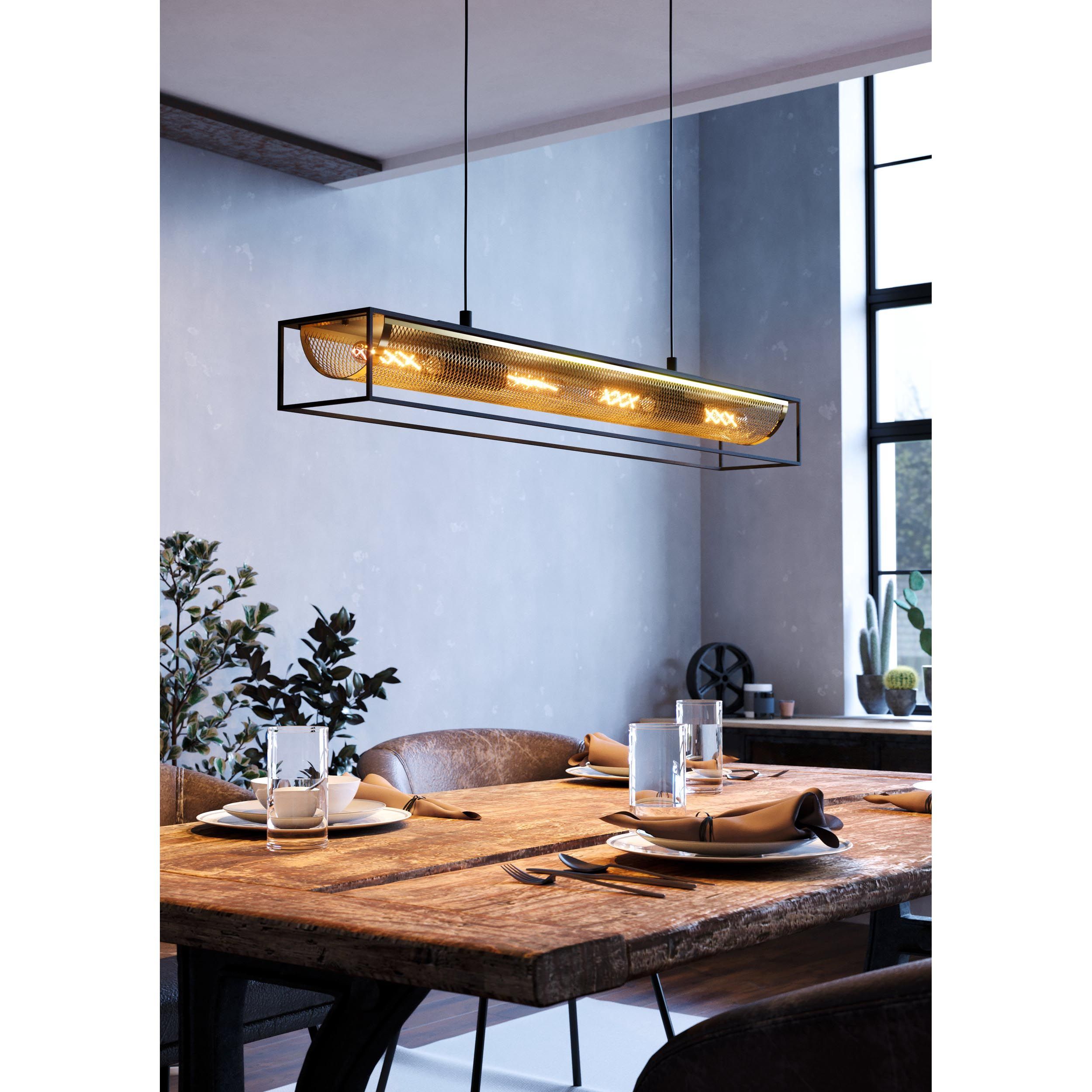 Suspension NOHALES laiton/noir L112cm