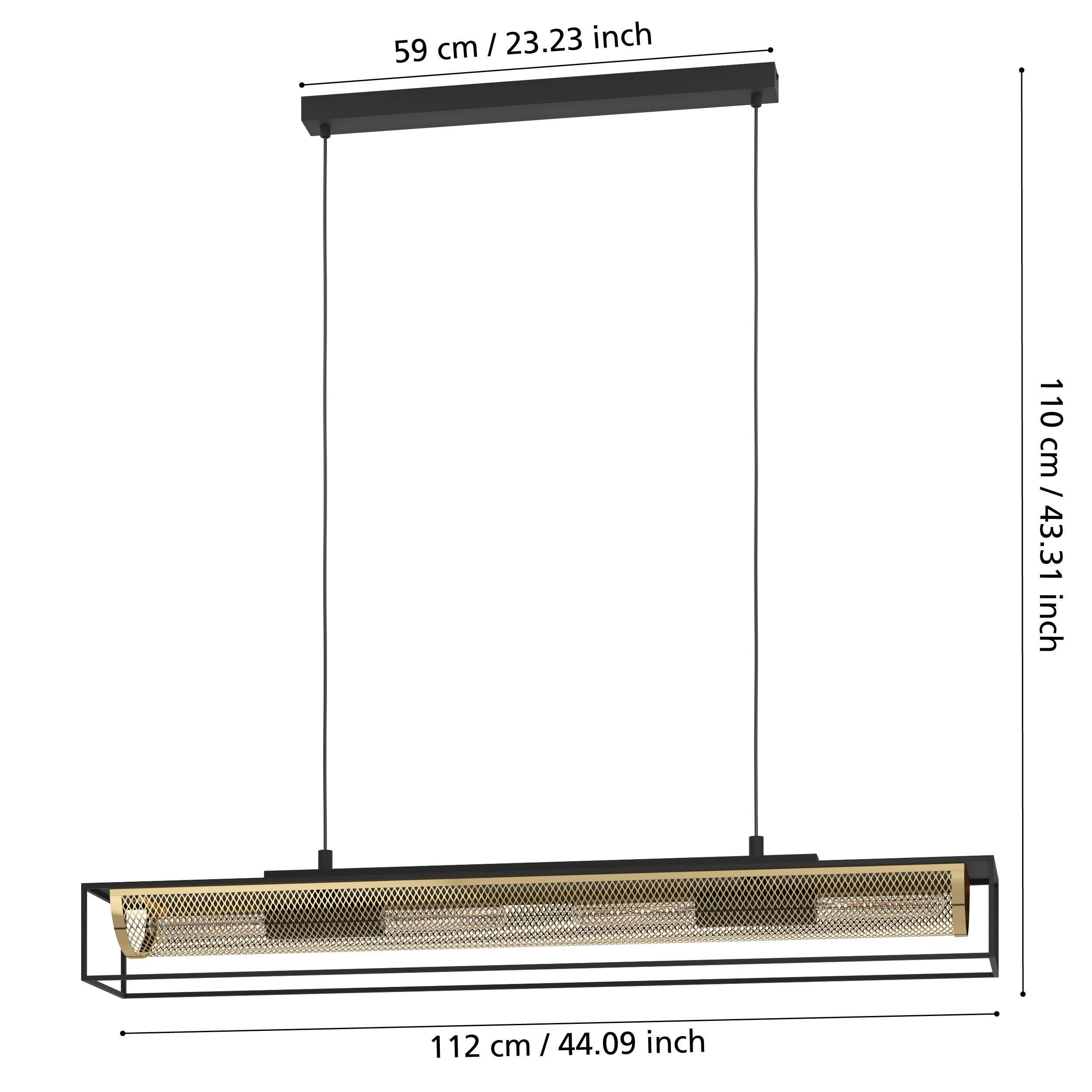 Suspension NOHALES laiton/noir L112cm