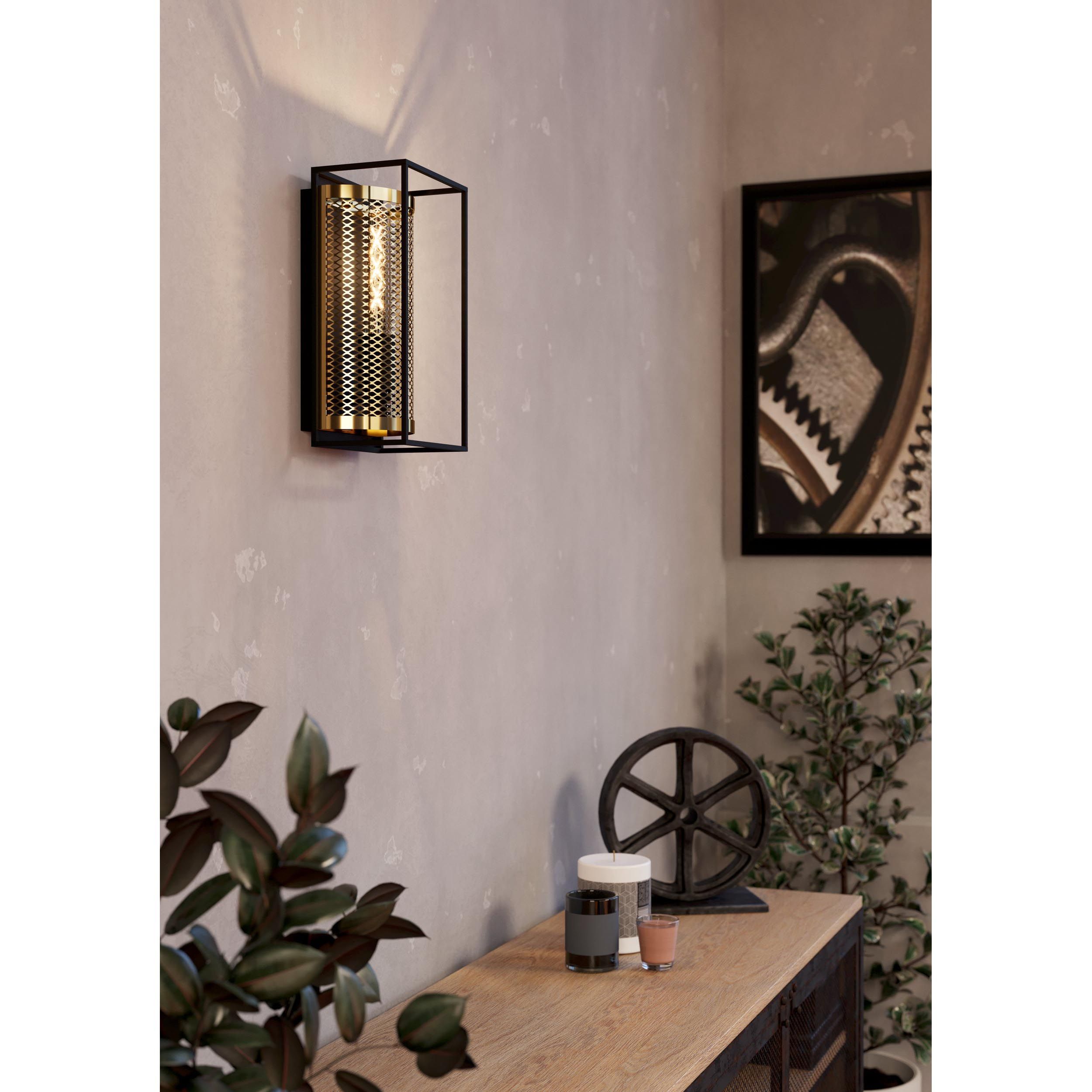 Suspension NOHALES laiton/noir L17cm